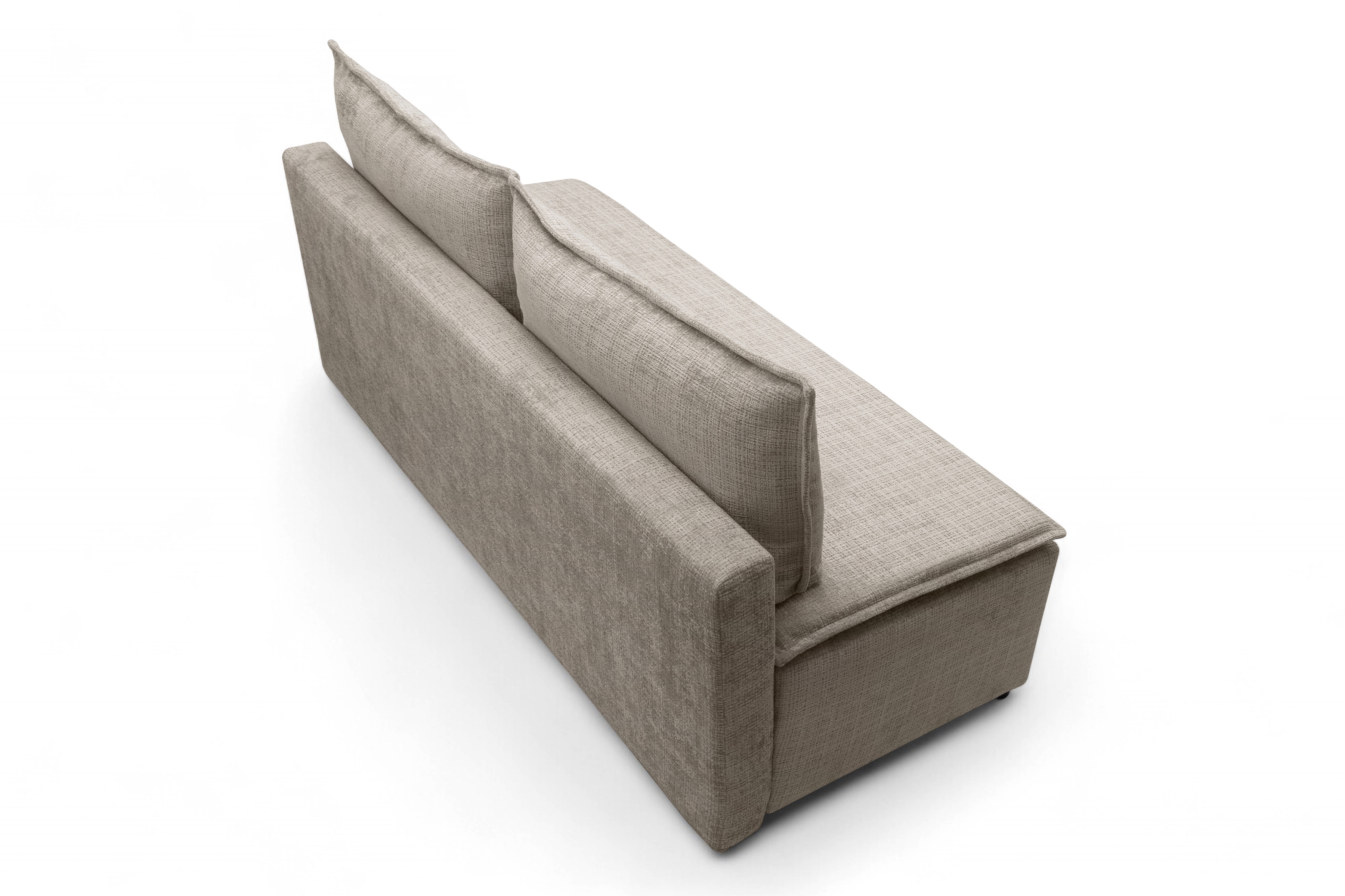 Sofa rozkładana FIRIOZA (Cremona 14) 210 cm z pojemnikiem i zdejmowanym toperem ciemnobeżowa - B_165928