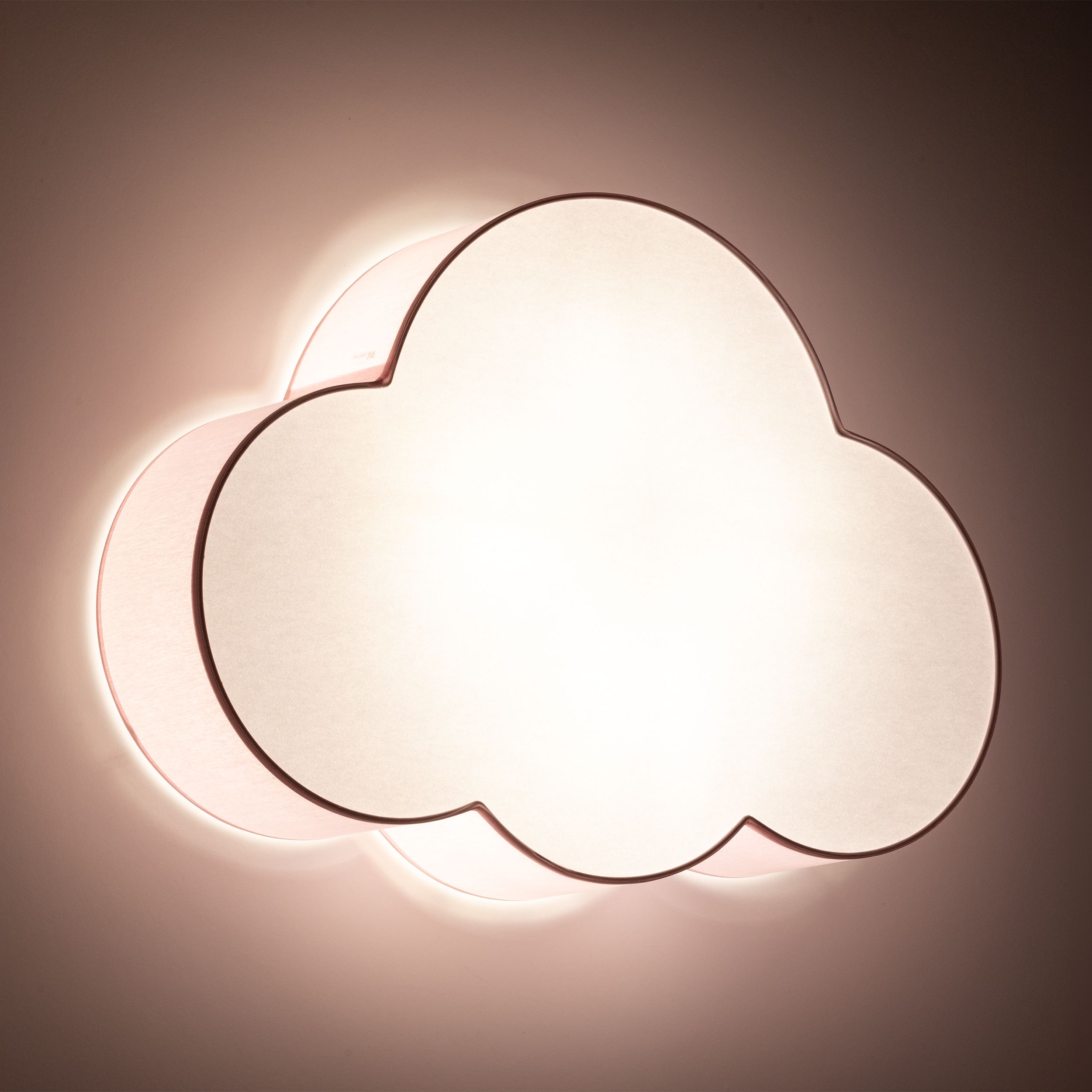 Plafon / Kinkiet CLOUD różowy z tkaniny z białym kloszem w kształcie chmury 62x45x13cm - TK_6072