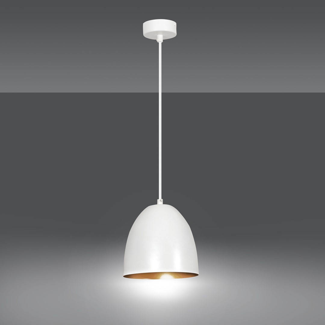 Lampa wisząca LENOX Biały/Złoty 411/1 - 411/1