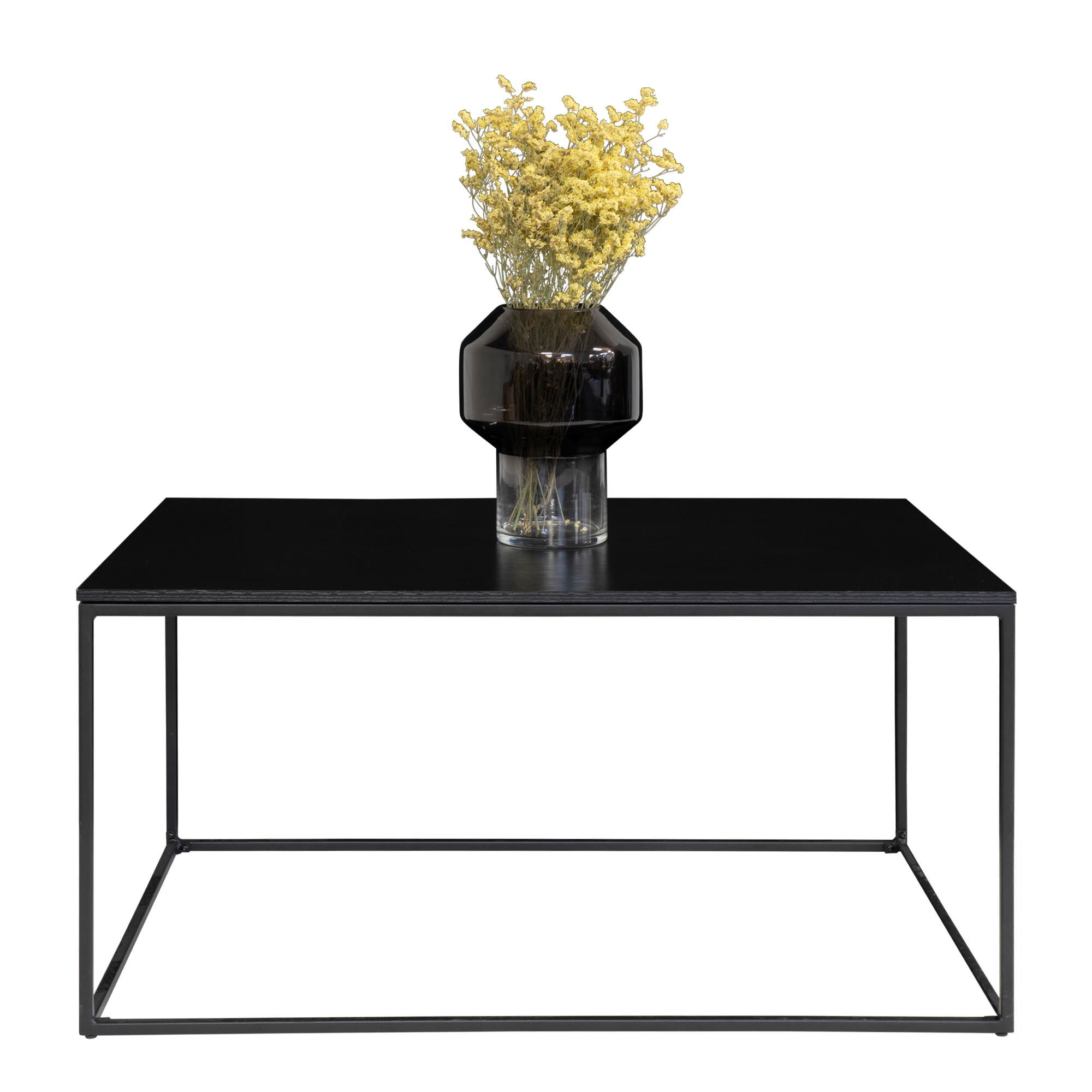 Stolik kawowy prostokątny VITA rama 60x90x45 cm - czarny - 2101455