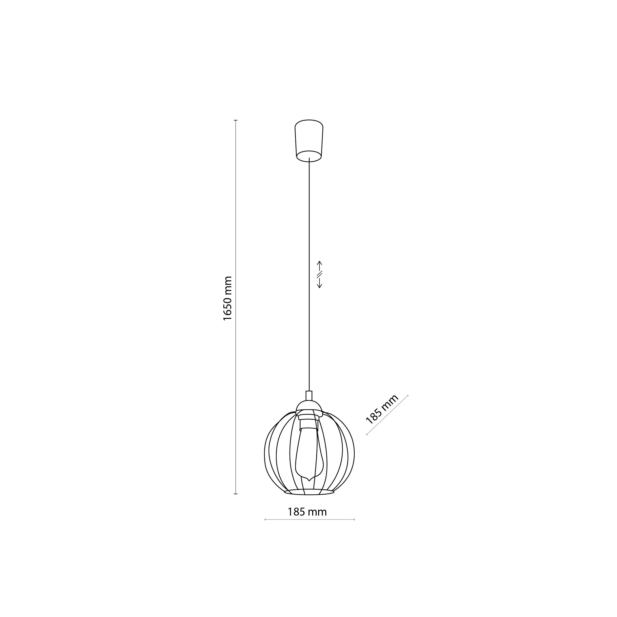 Lampa wisząca GALAXY czarna ze złotym elementem 165x18cm - TK_1644
