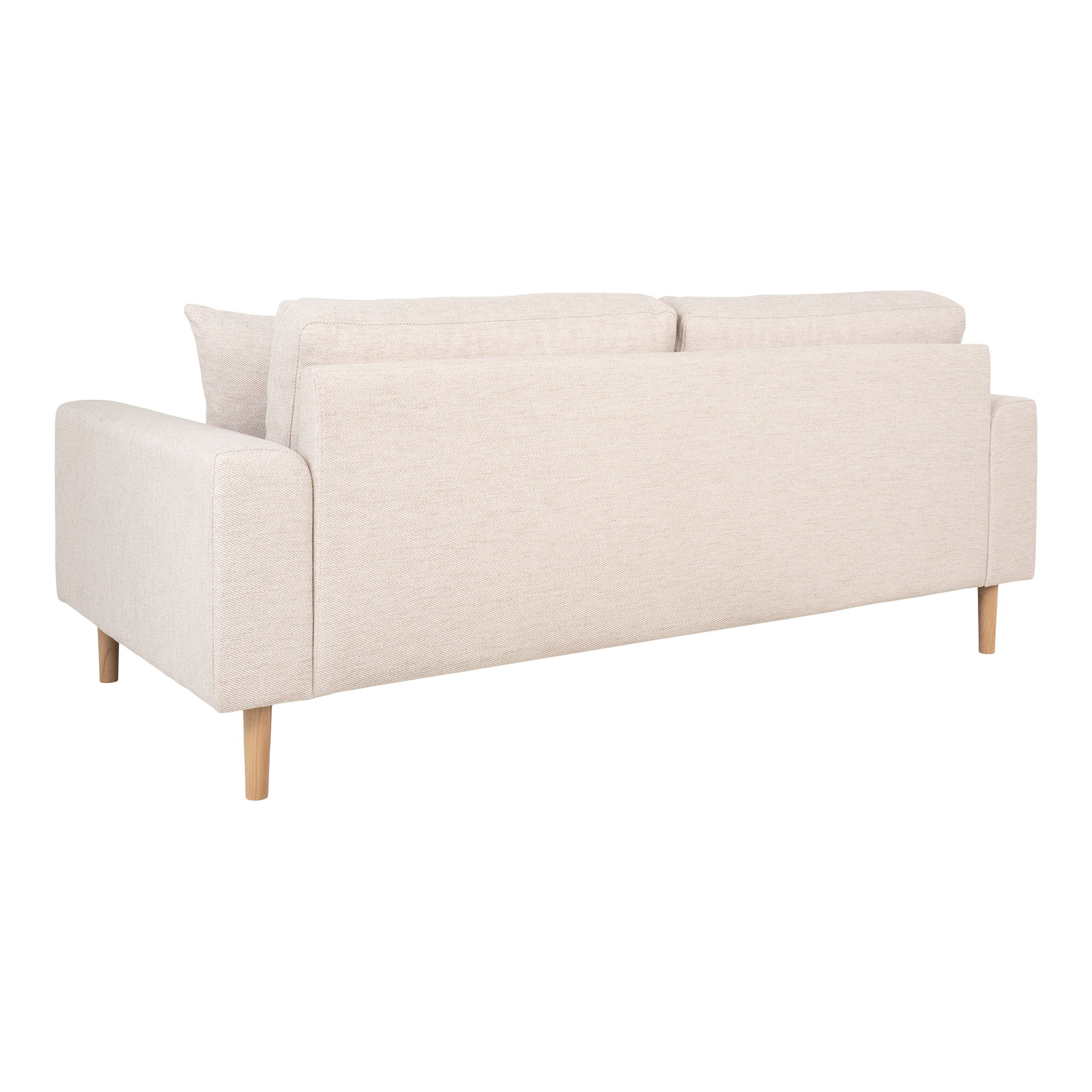 Sofa wypoczynkowa 2,5-osobowa LIDO piaskowa, naturalne nóżki - 1301803