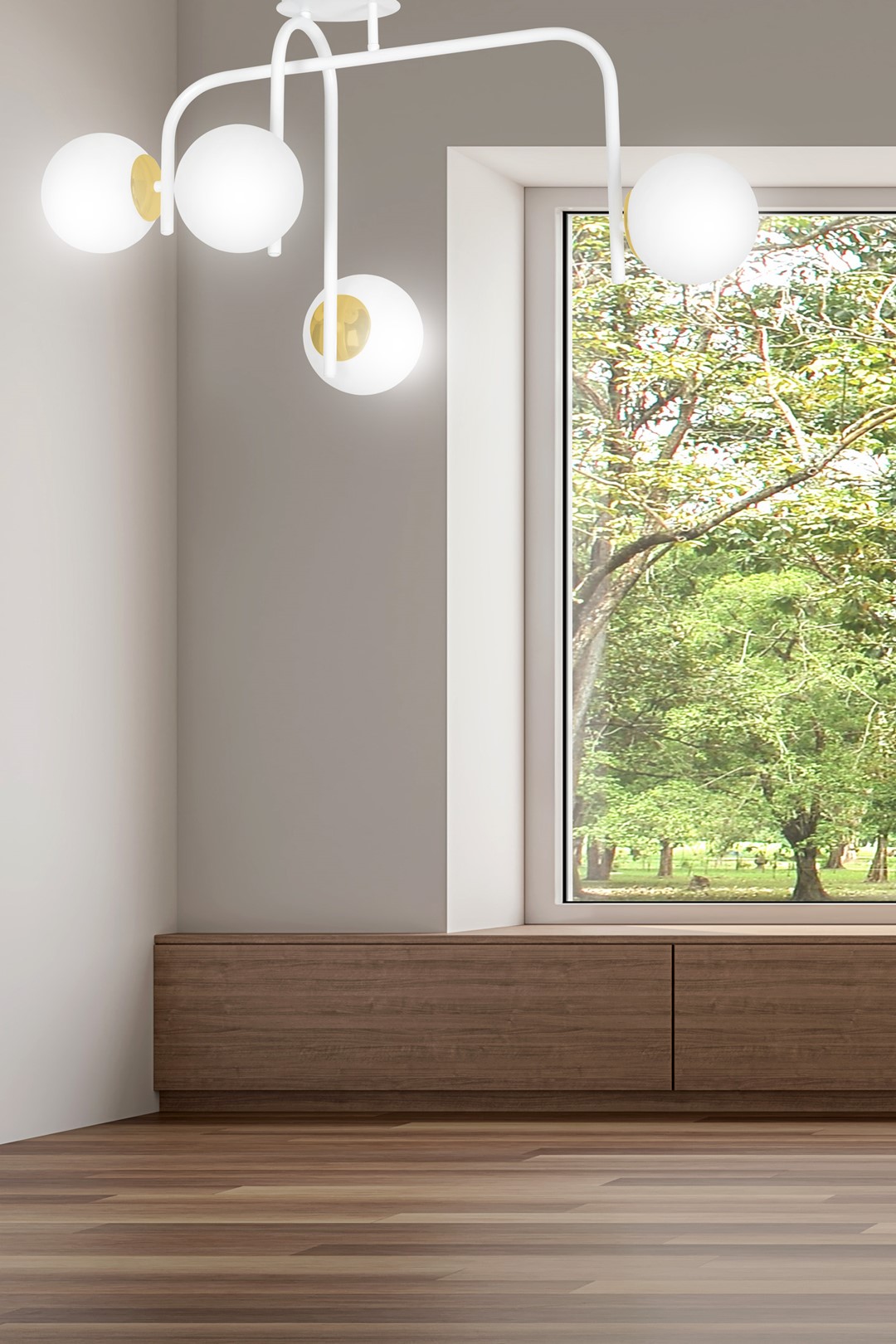 Lampa sufitowa  RAGNAR Biały/Złoty 1033/4B - 1033/4B