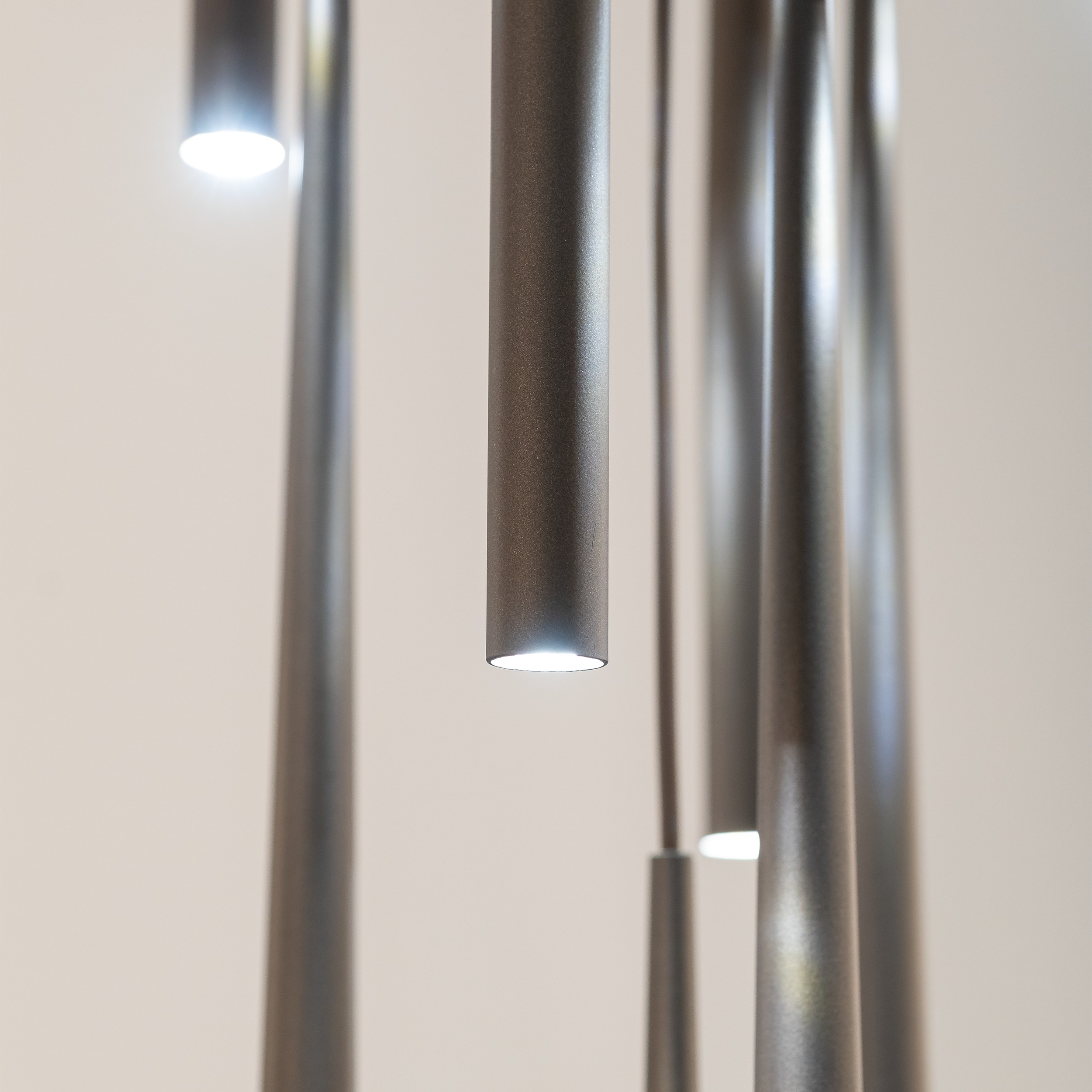Lampa wisząca PIANO brązowa na okrągłej podstawie 140x35cm - TK_10110