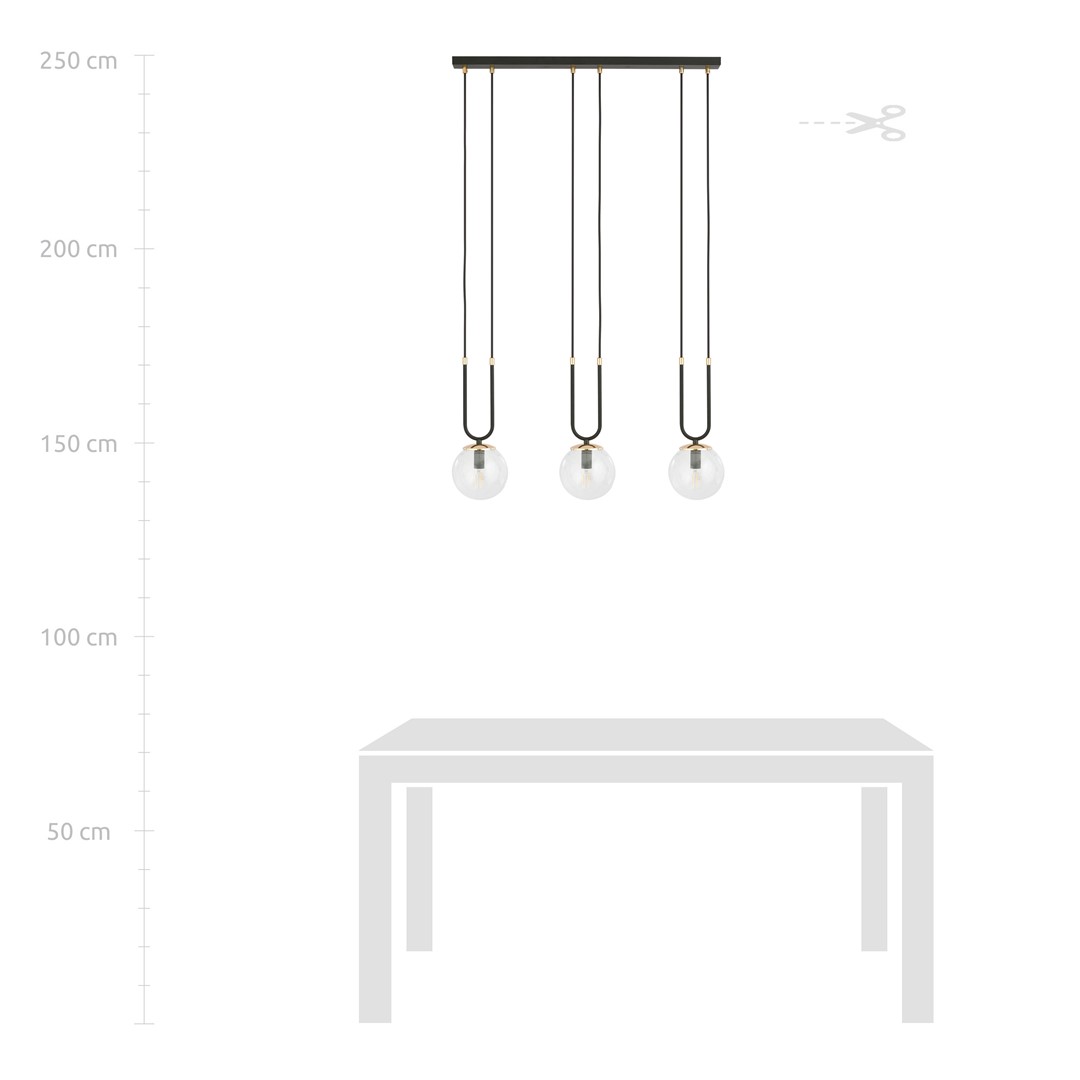 Lampa wisząca GLAM Czarny 1114/3 - 1114/3