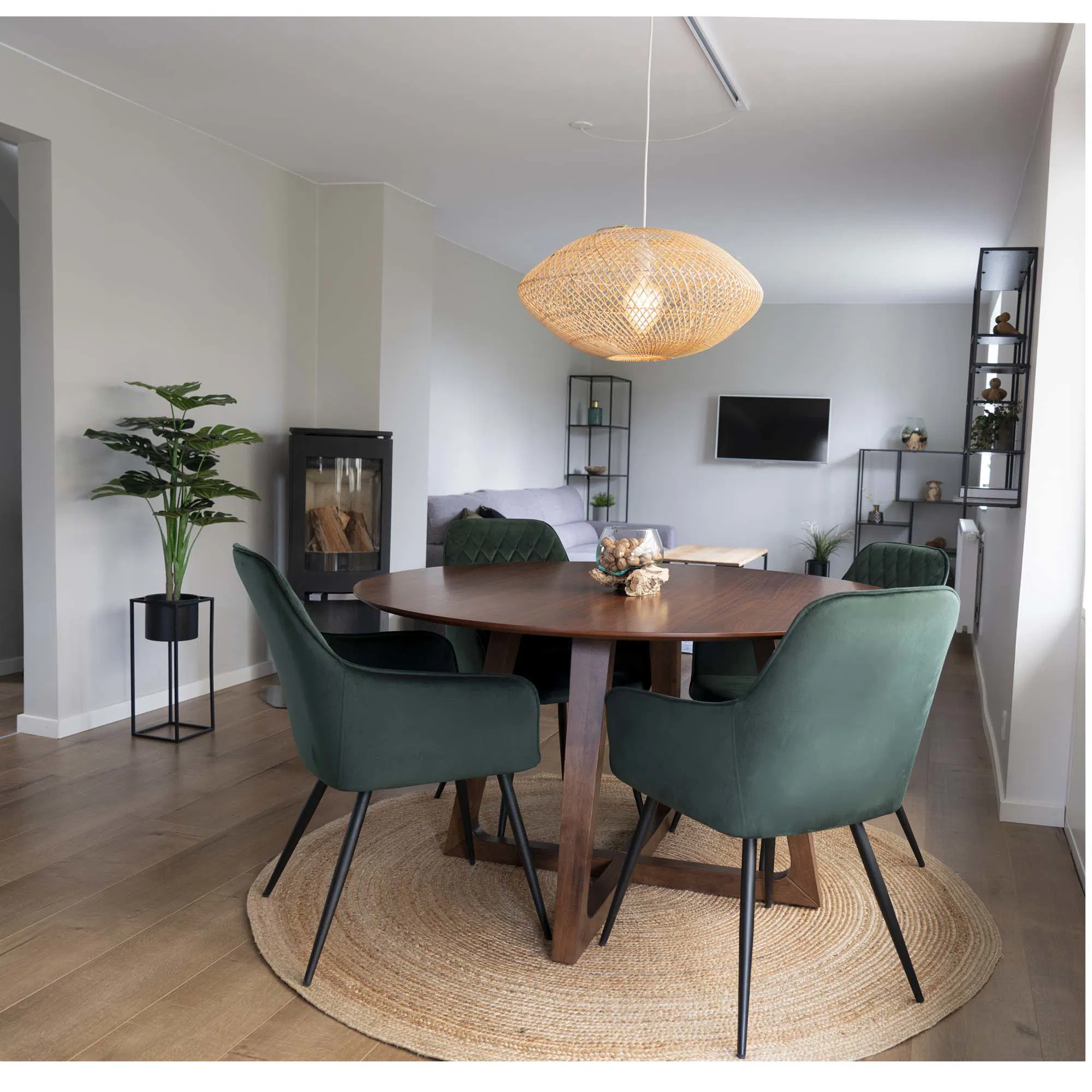 Dywan okrągły pleciona juta BOMBAY fi180 cm naturalny - 3981092