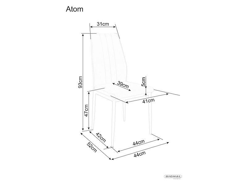 KRZESŁO ATOM VELVET CZARNY STELAŻ/CZARNY BLUVEL 19 SIGNAL - ATOMVCC