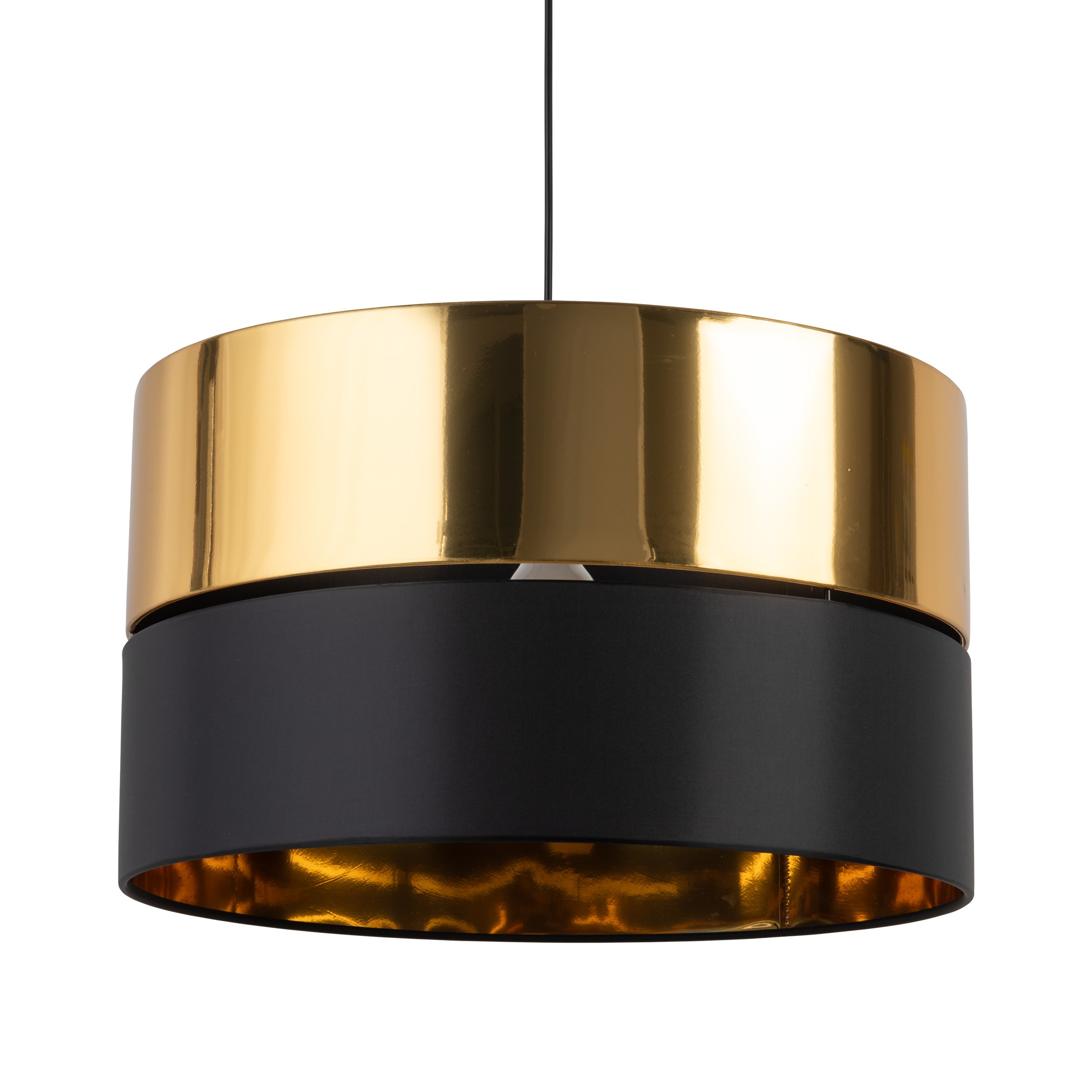Lampa wisząca HILTON czarna ze złotymi elementami 175x50cm - TK_4346