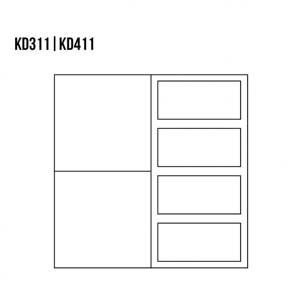 Komoda bukowa KD411 Orzech DREWMAX - 18658