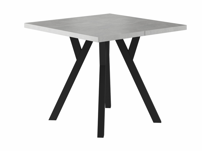 Stół rozkładany MERLIN beton/czarny 90X90(240) Signal