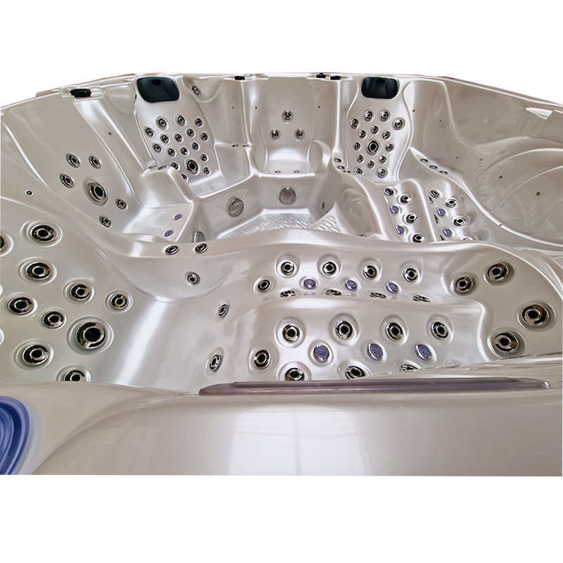 Jacuzzi ogrodowe 5-os. z hydromasażem SPA-702 230x230 cm biały/antracyt - HS_SPA702-2516