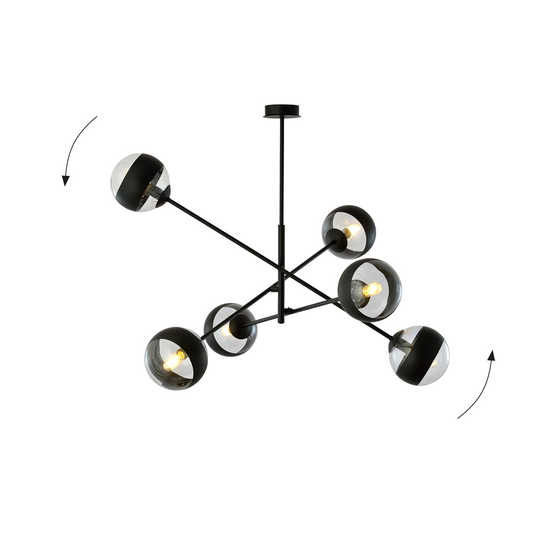 Lampa wisząca LINEAR Czarny 1168/6 - 1168/6