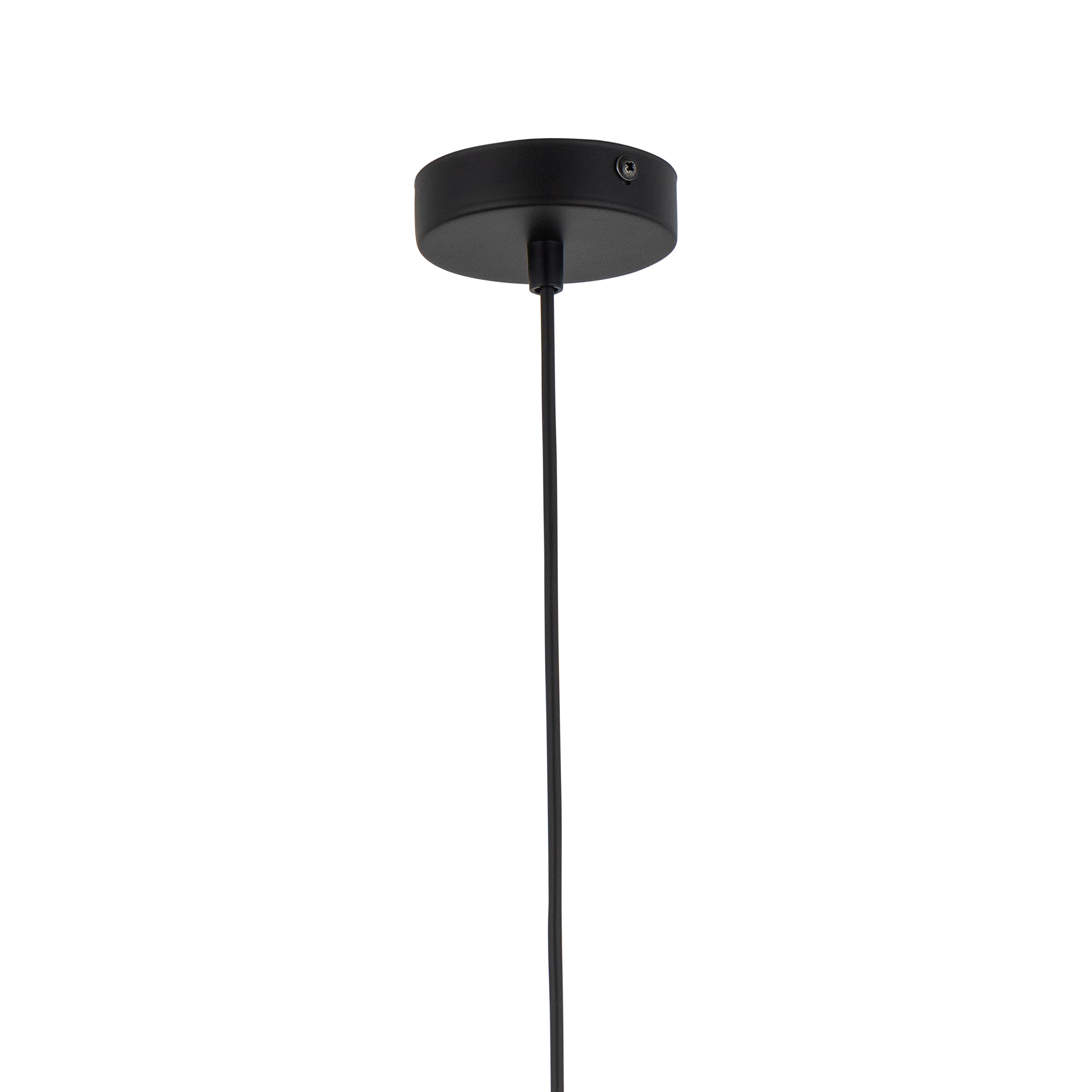 Lampa wisząca CHICAGO czarna z brązowymi kloszami z tkaniny 86x68x65cm - TK_3989