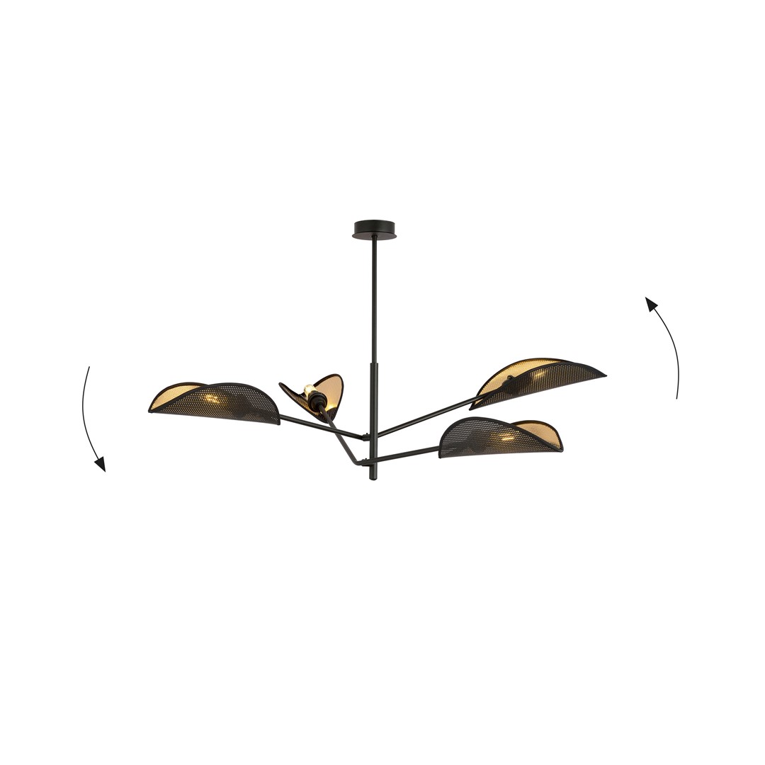 Lampa sufitowa  VENE Czarny 1158/4 - 1158/4