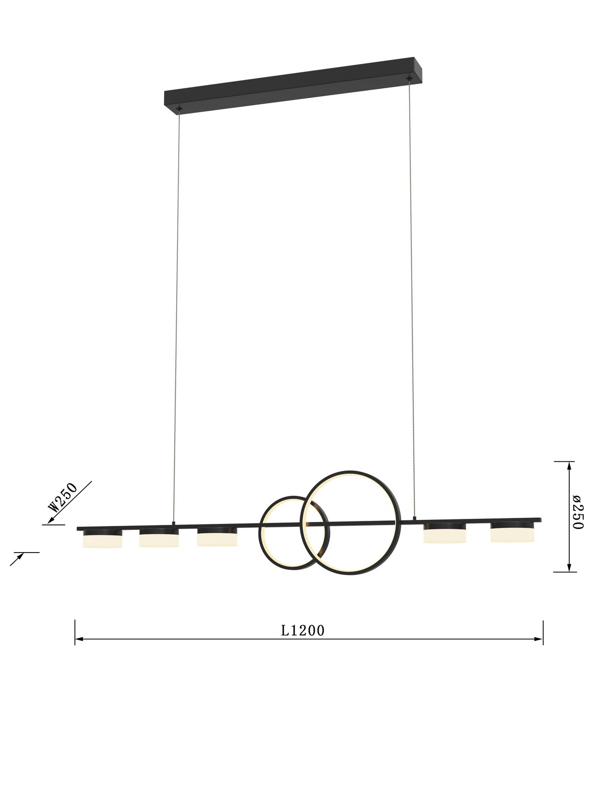 MESSINA - Lampa wisząca siódemka - 7030-702