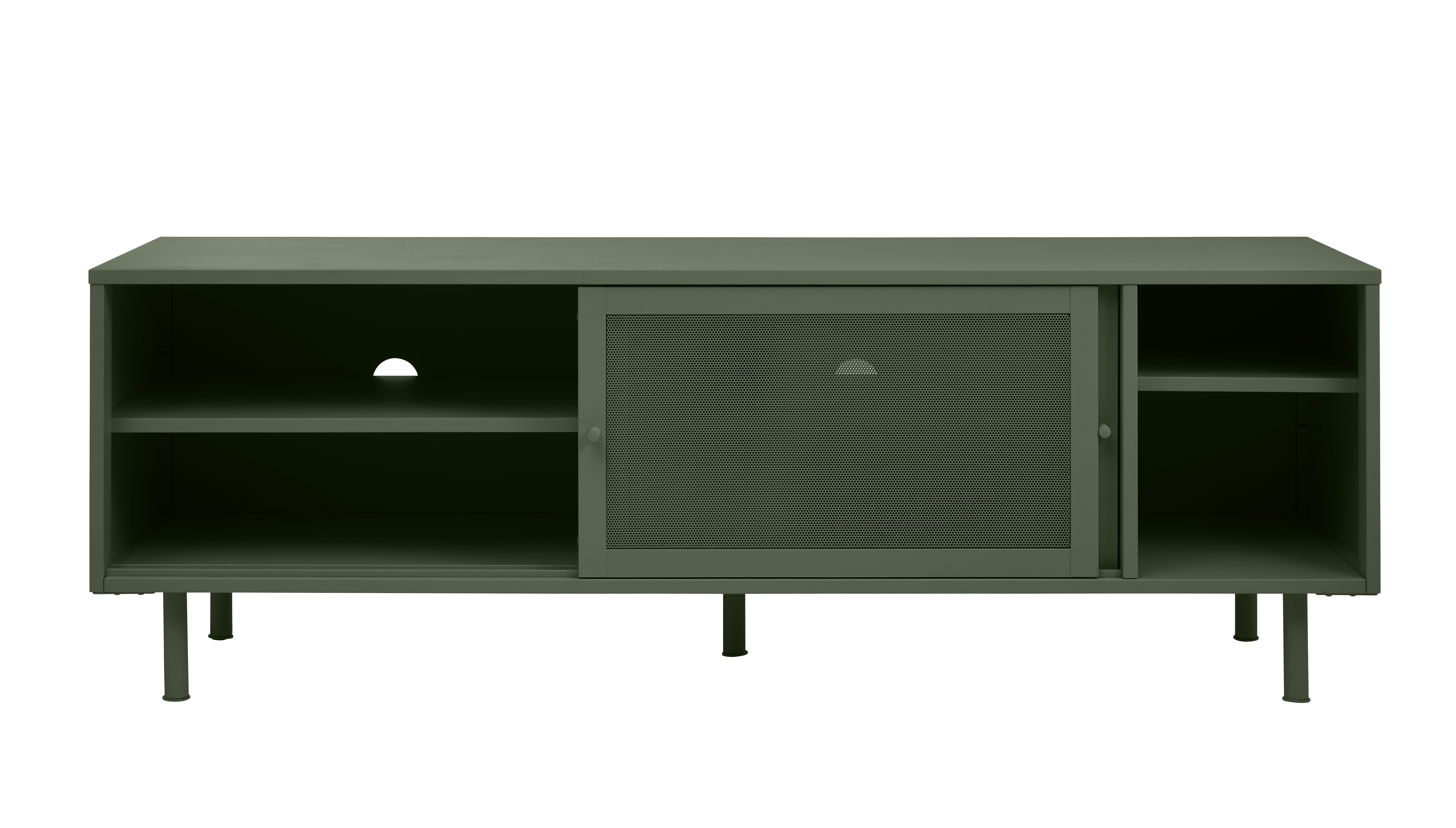 Szafka RTV metalowa 2-drzwiowa VEEP - zielona - UN_50260000