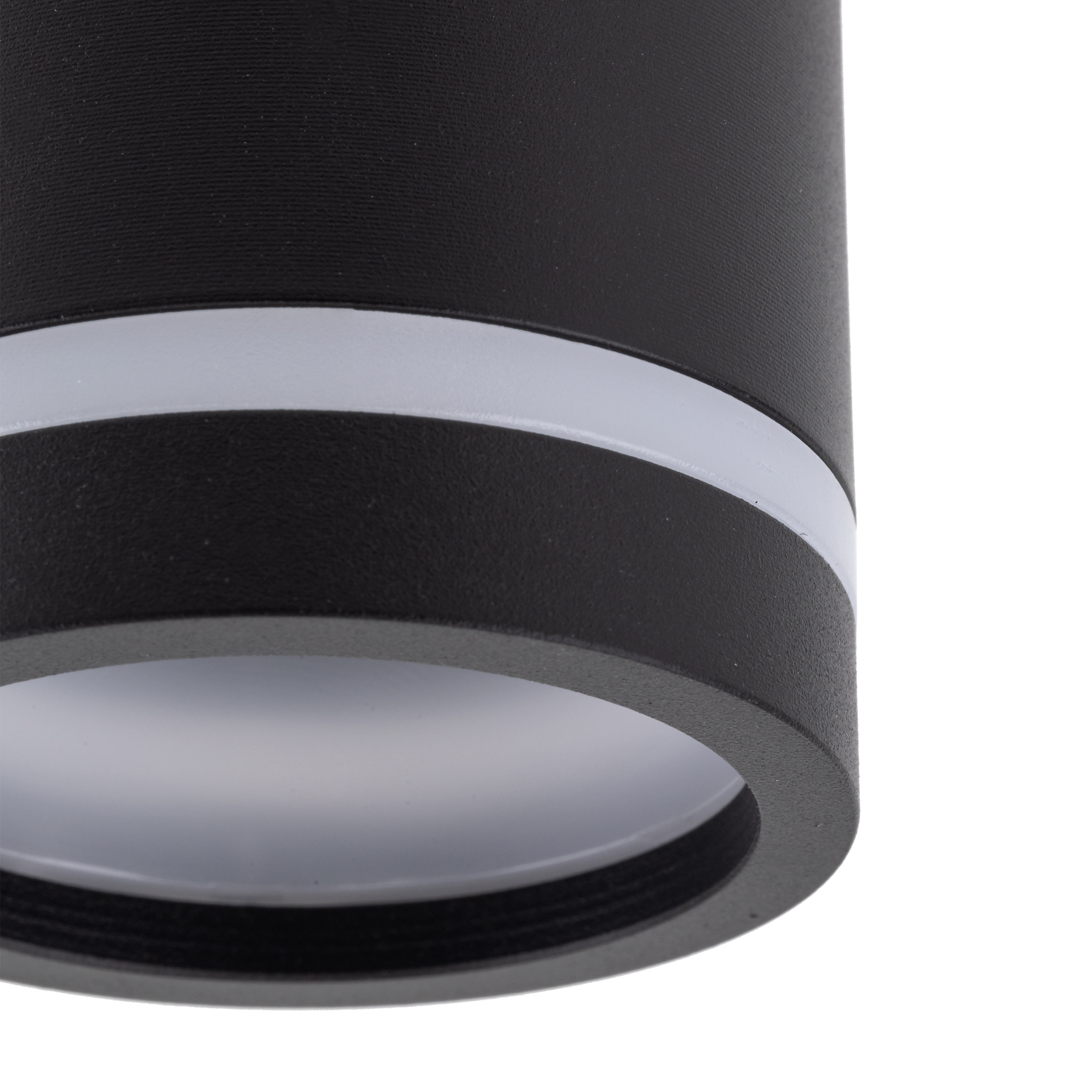 Lampa sufitowa JET czarna z pierścieniem 11x5cm - TK_6918