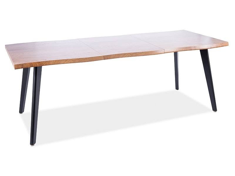 Stół rozkładany FRESNO dąb artisan/czarny 90x150(210) SIGNAL