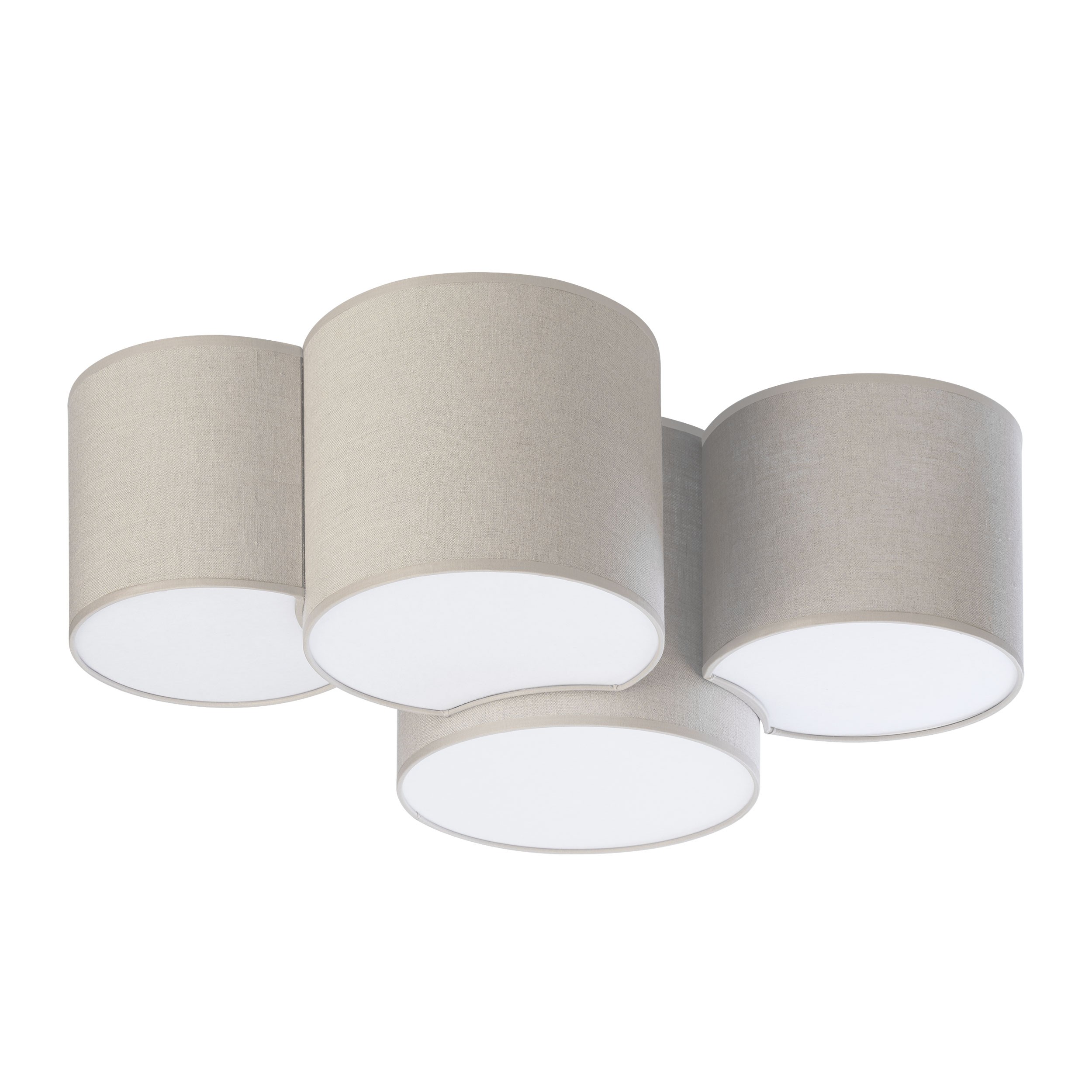 Lampa sufitowa MONA brązowa z białym kloszem 69x50x30cm