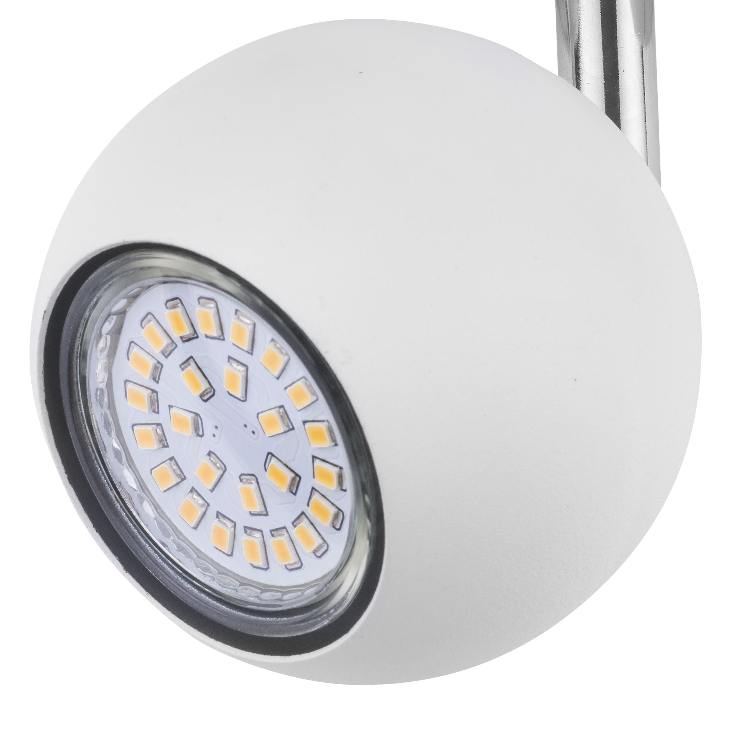 Lampa listwowa TRACER biała z chromowanym ramieniem regulowana 12x9x8cm - TK_4040