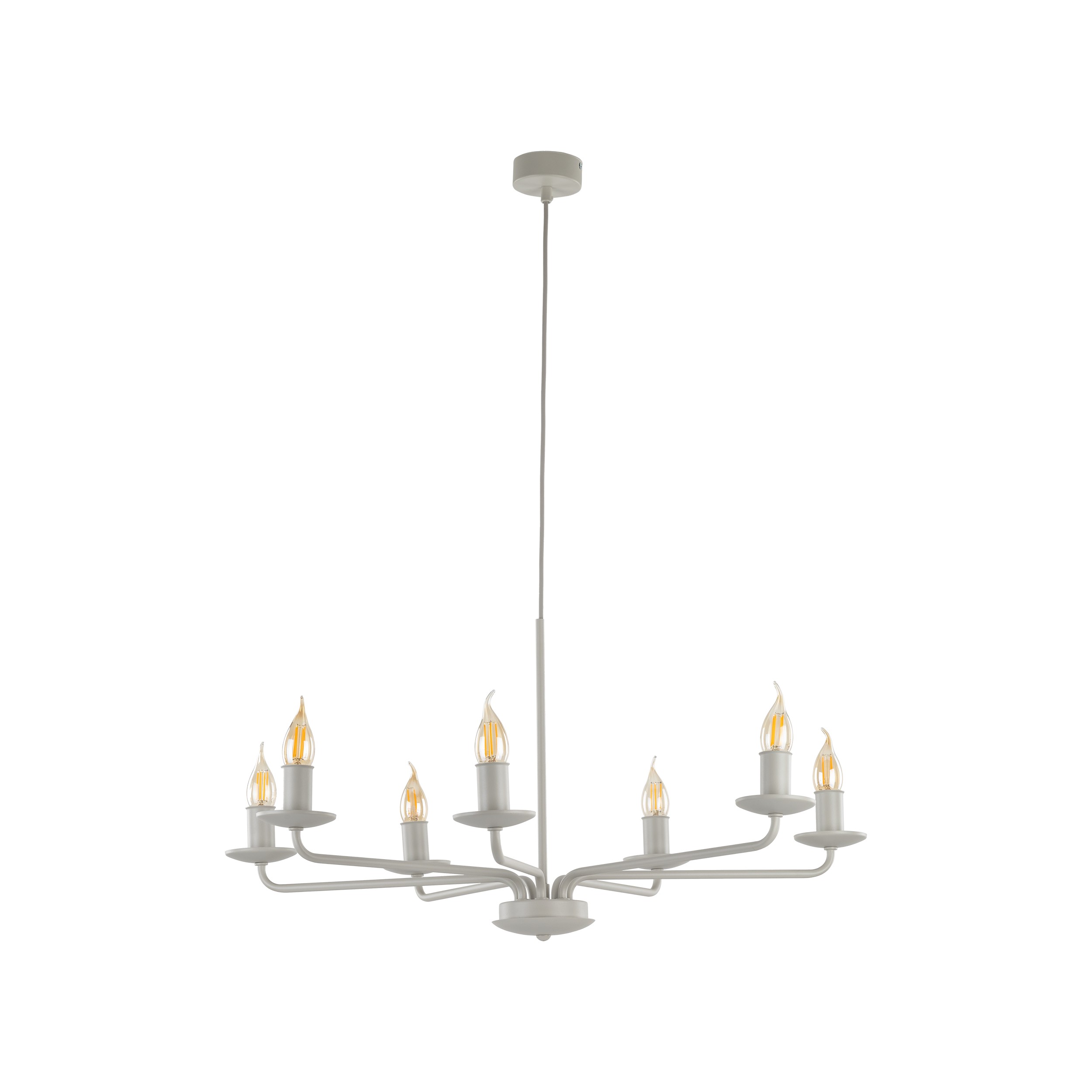 Lampa wisząca LIMAL beżowa metalowa 86x72cm