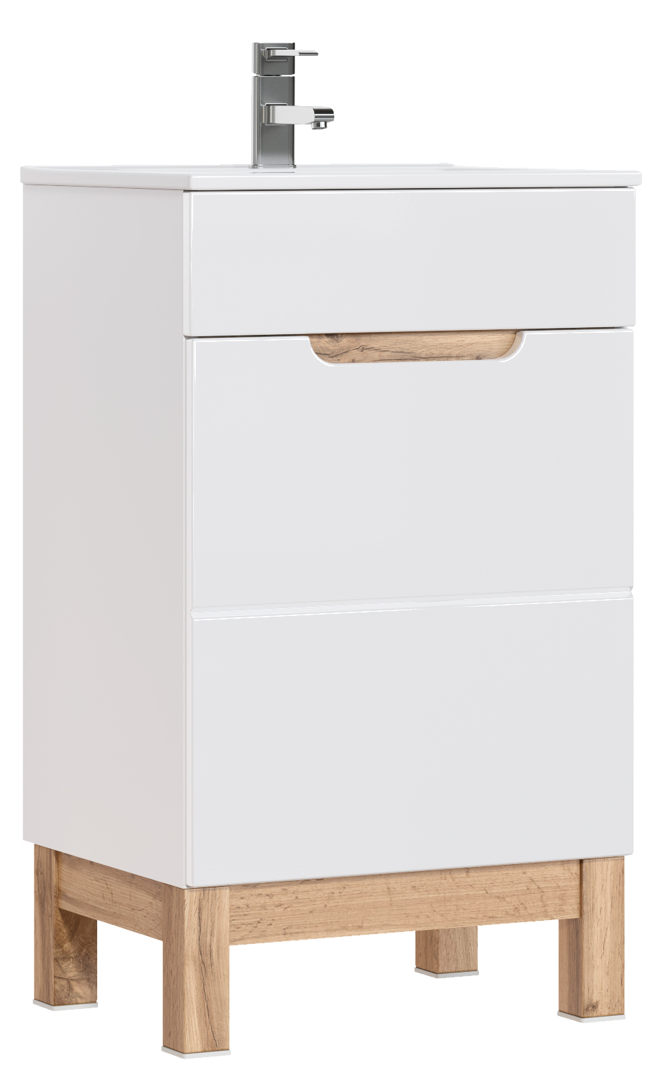 BALI BIAŁE 824 szafka p/um 1D/ White cabinet under washbasin 1D 50cm CU-COC-834012 FSC MIX 70%