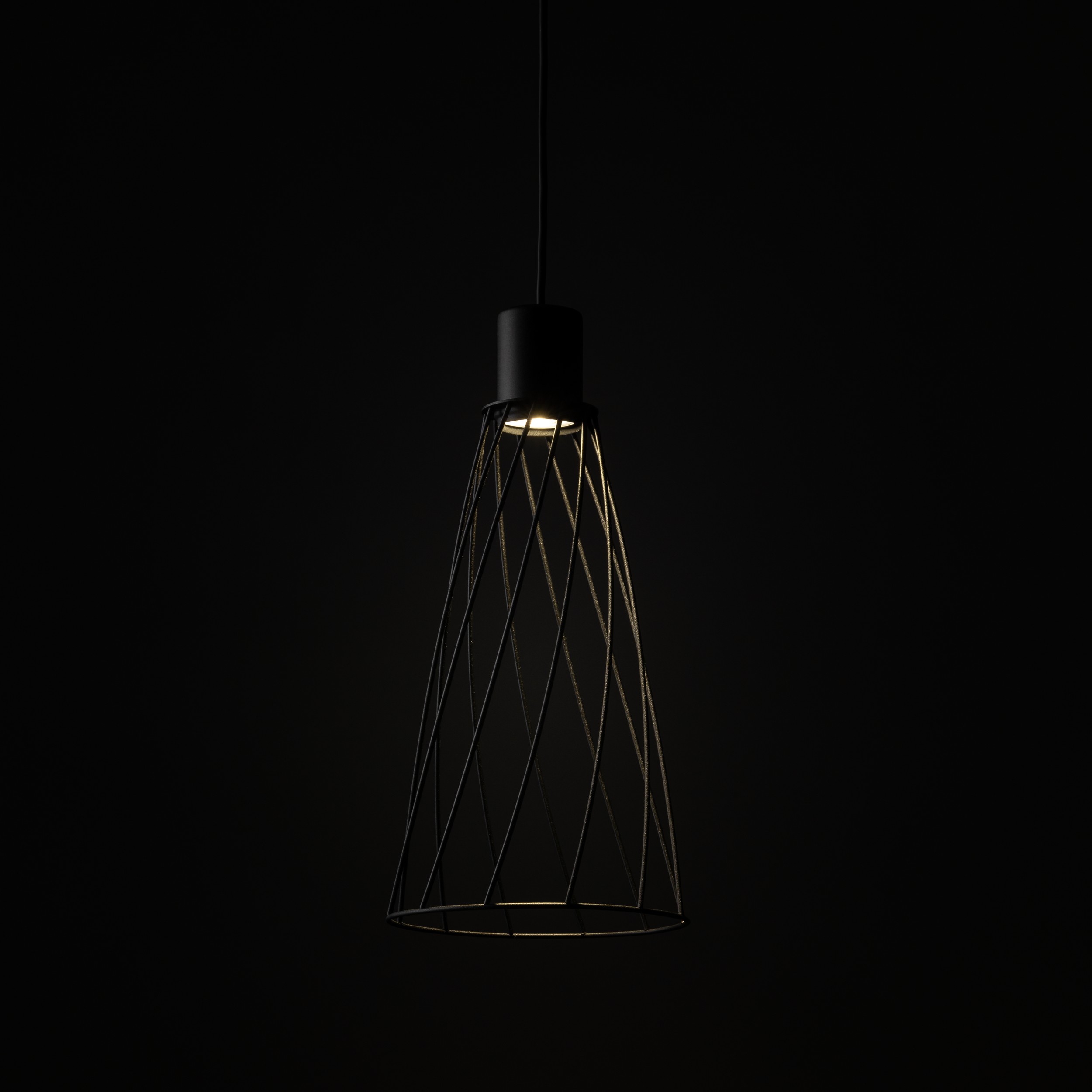 Lampa wisząca MODESTO czarna ażurowa 180x19cm - TK_10161