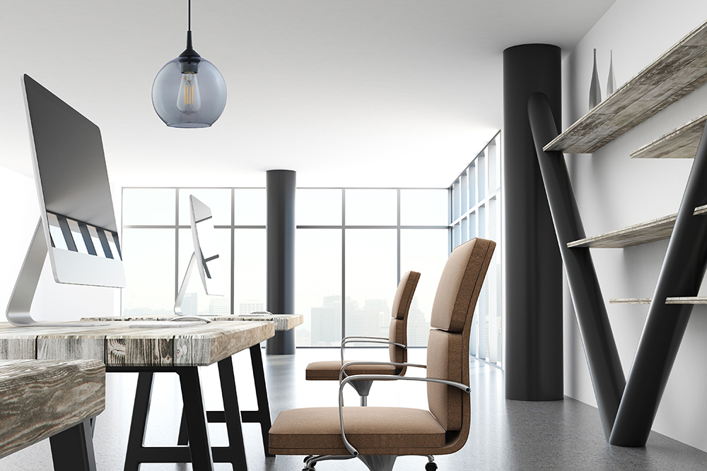 Lampa wisząca CUBUS czarna z szarym okrągłym szklanym kloszem 105x18cm - TK_6080