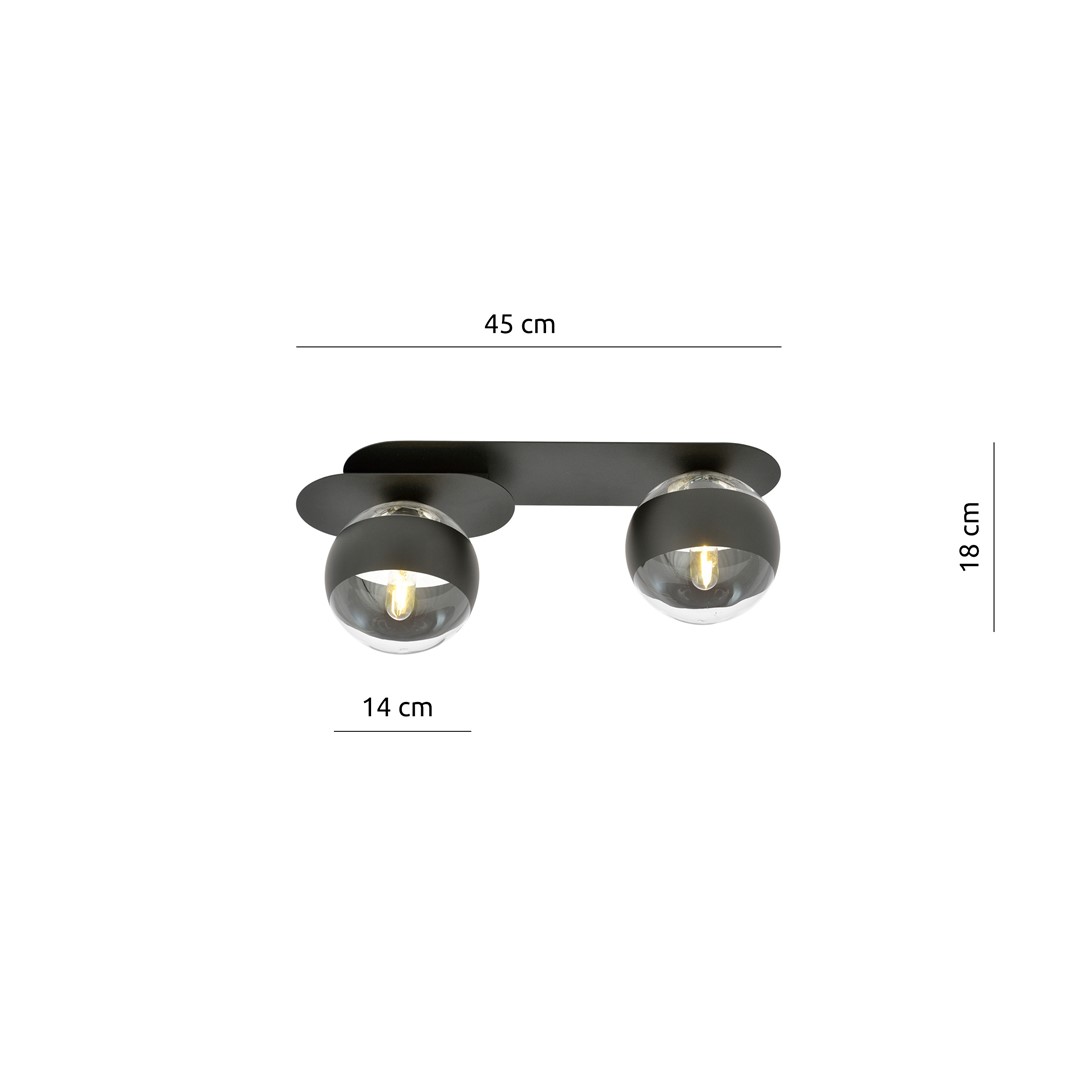 Lampa sufitowa PLAZA Czarny 1121/2 - 1121/2