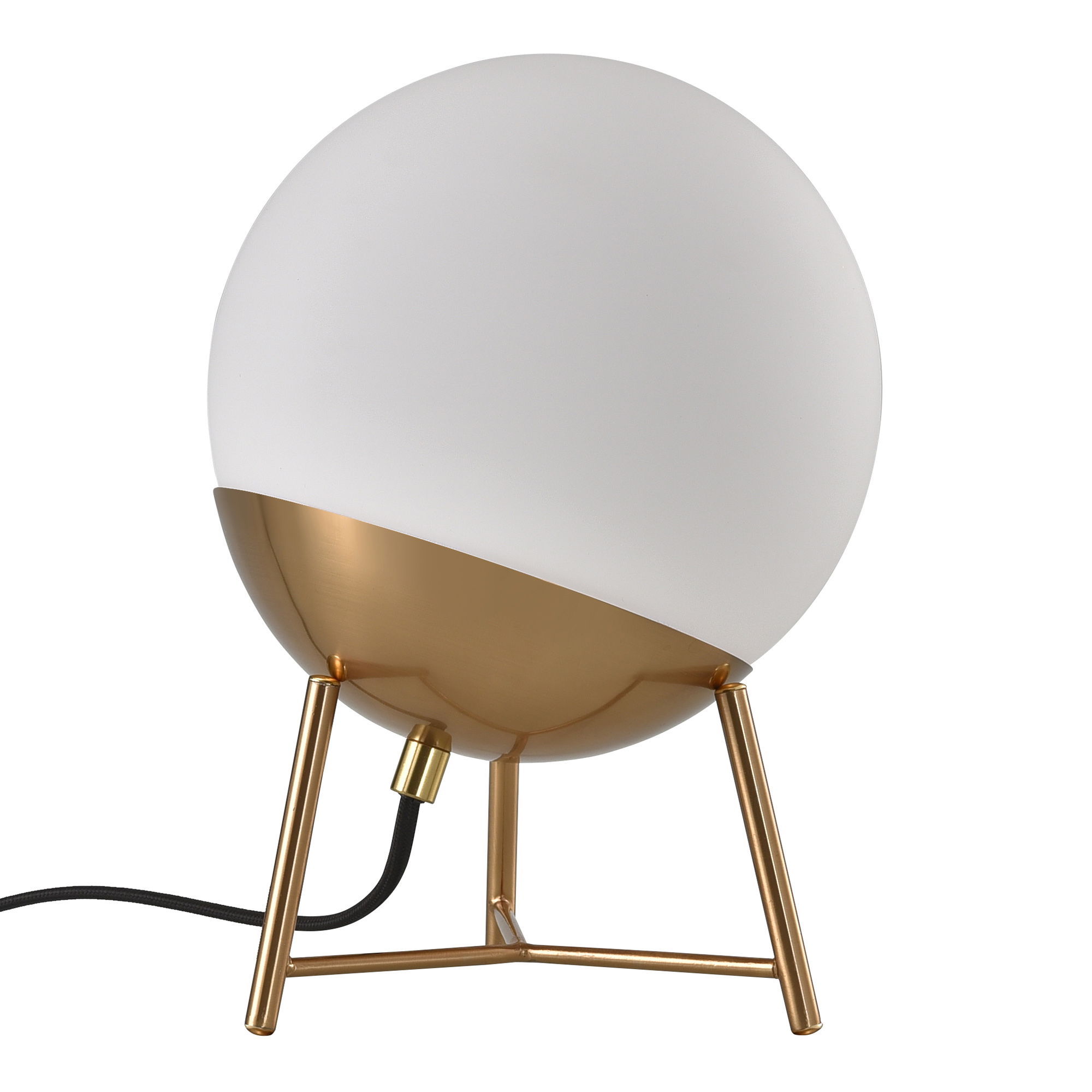 Lampa stołowa CHELSEA białe szkło gniazdo i nogi fi20 cm - 6406230