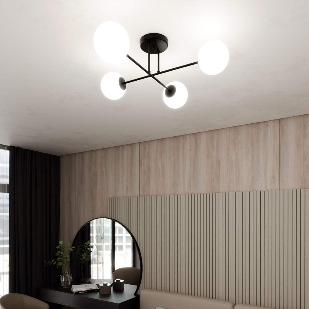 Lampa sufitowa ROMA Czarny 1232/4 - 1232/4
