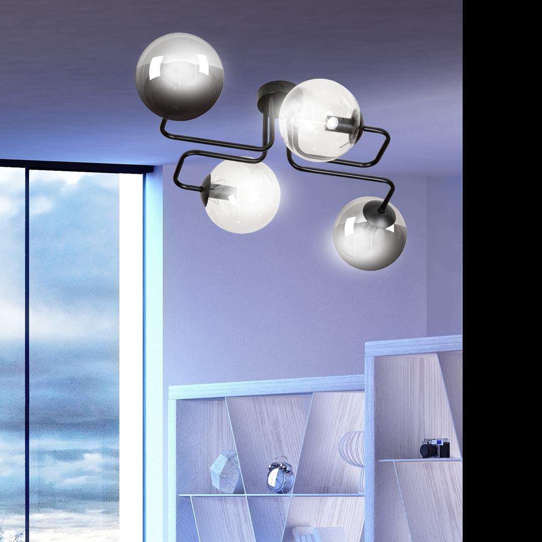 Lampa sufitowa BRENDI Czarny 843/4M3 - 843/4M3