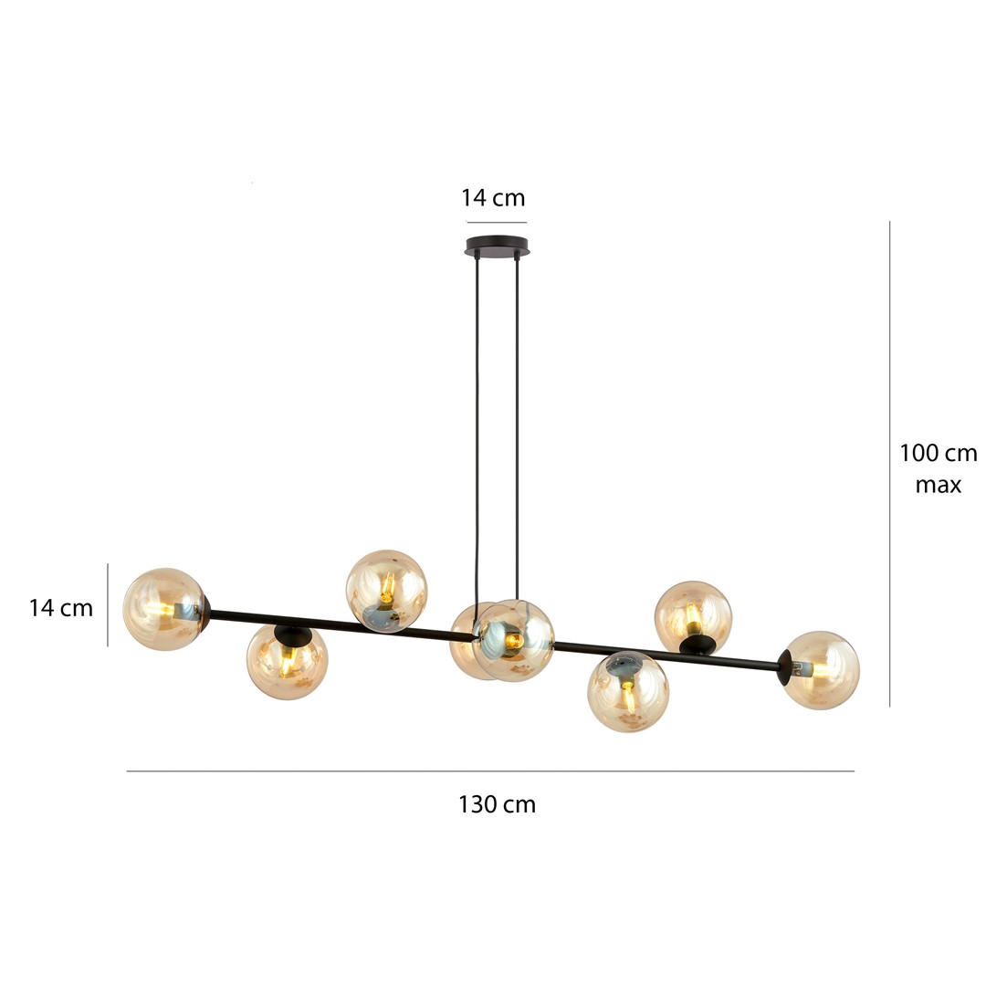 Lampa wisząca ROSSI Czarny 876/8 - 876/8