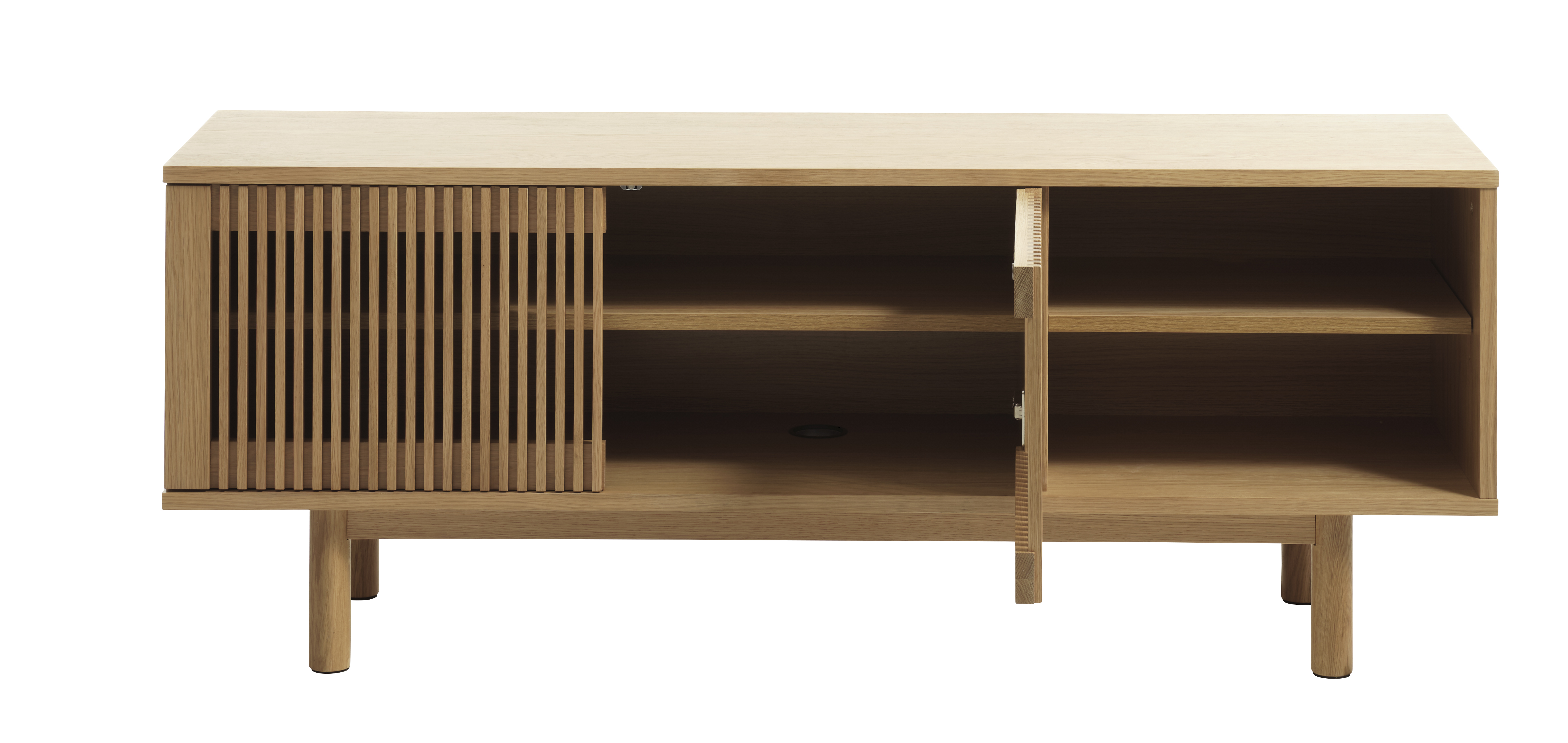 Szafka RTV 2-drzwiowa TIBER Szer. 143 Cm - dąb naturalny - UN_49660200