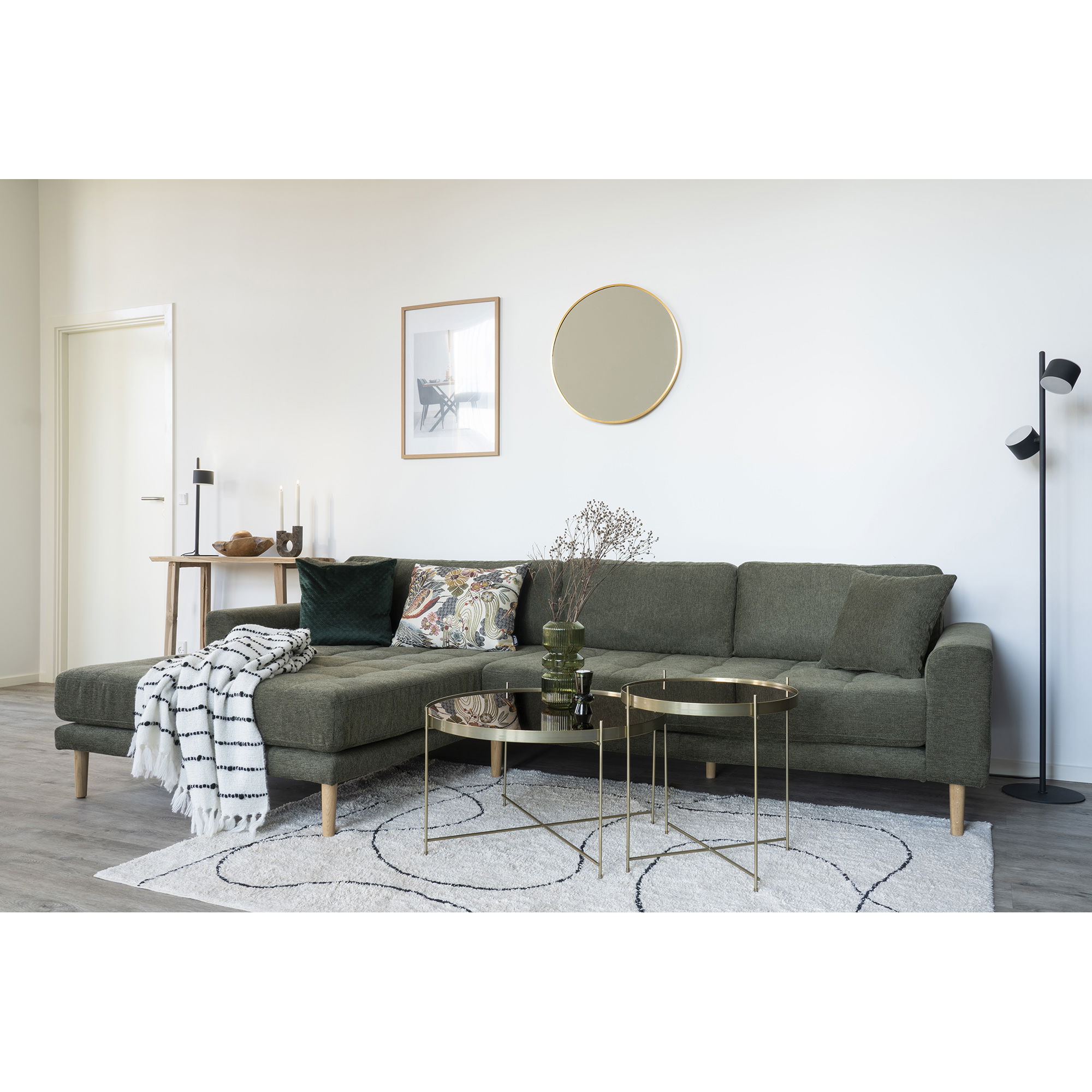 Lustro ścienne okrągłe MADRID fi60 cm - złoty - 4001450