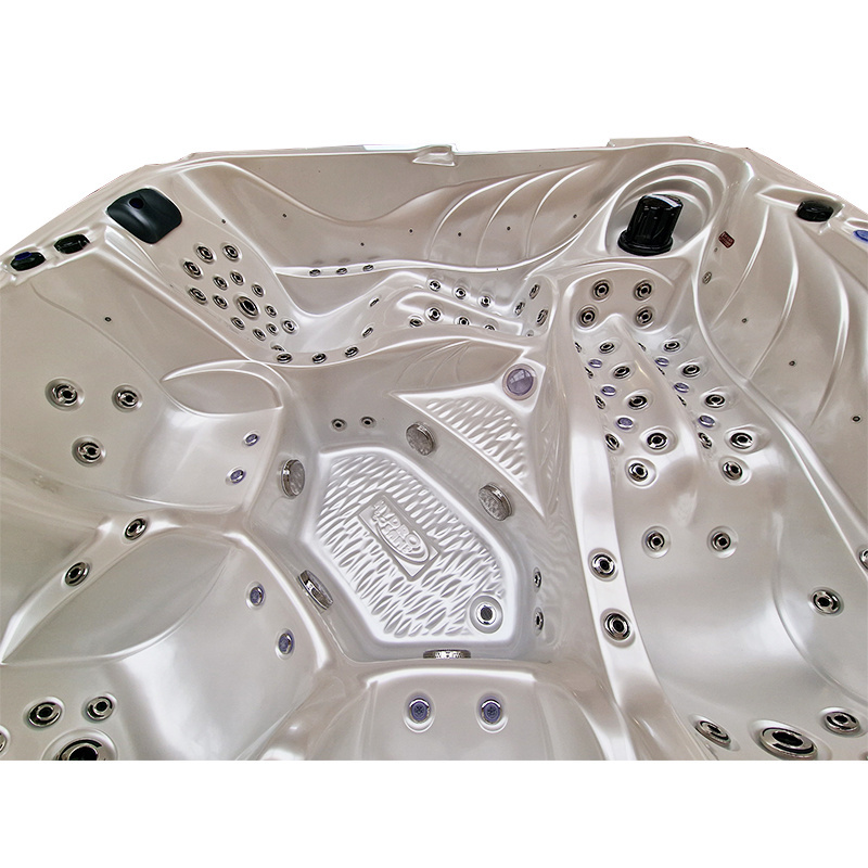 Jacuzzi ogrodowe 5-os. z hydromasażem SPA-702 230x230 cm biały/antracyt - HS_SPA702-2516