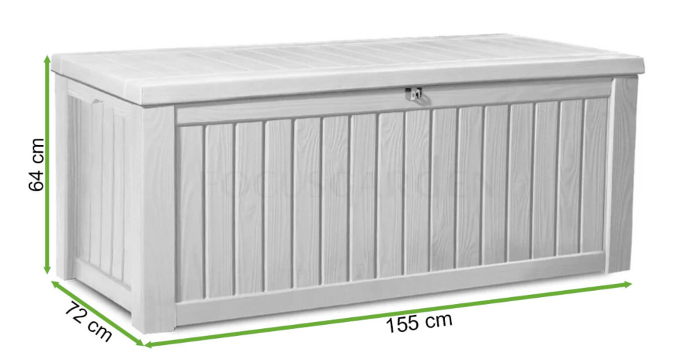 Skrzynia na taras ROCKWOOD BOX 570L Brązowy SZ155 G72 W64 - 001088