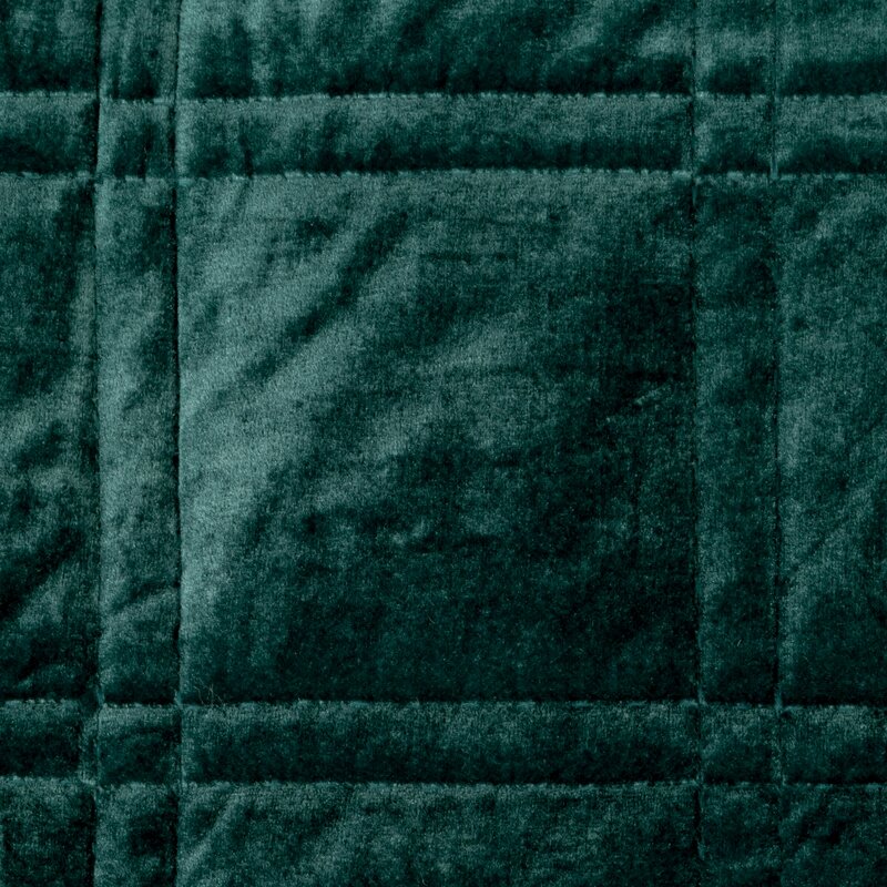 Narzuta pikowana z podwójnym przeszyciem KRISTIN 2 220X240 cm Ciemny miętowy - EU_386410