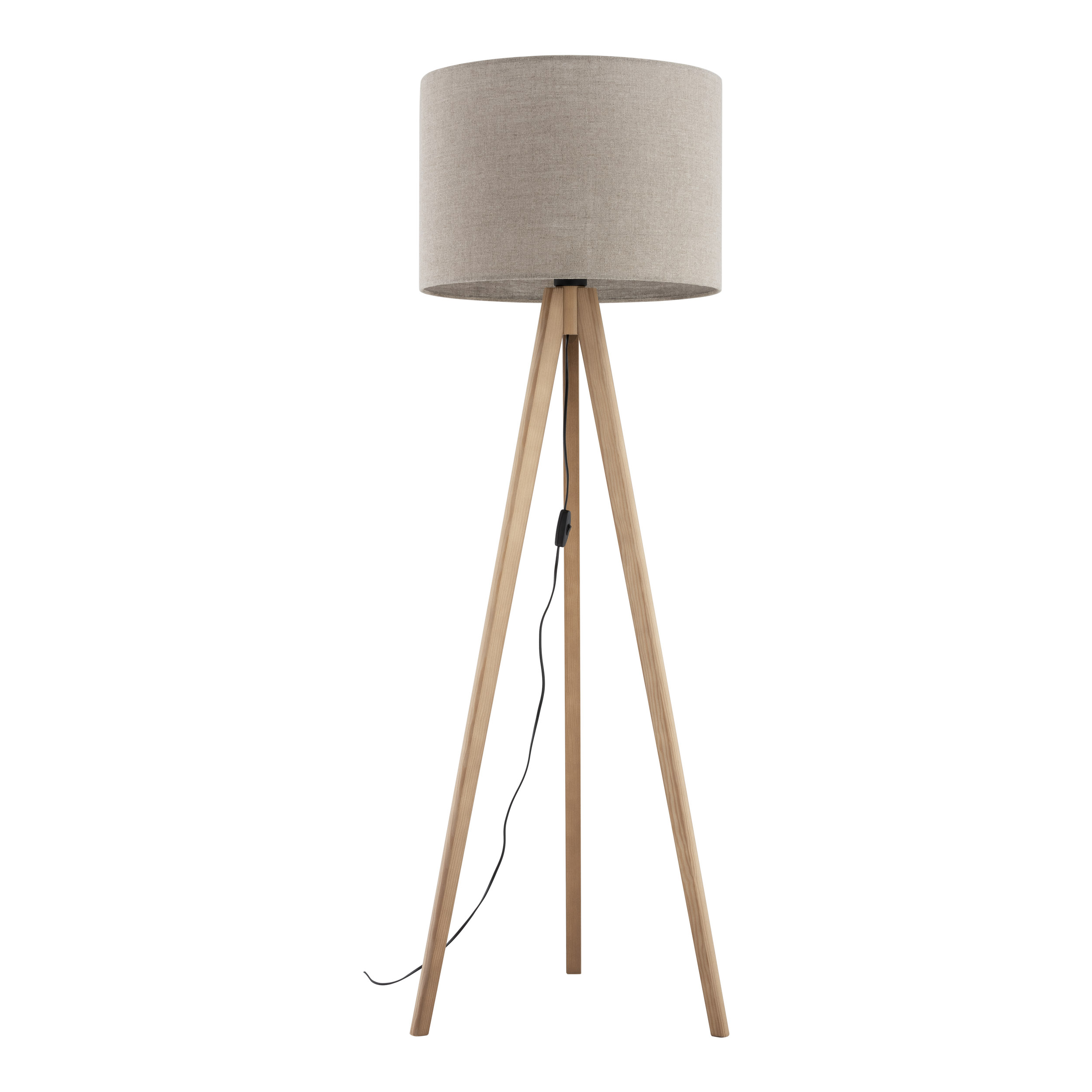 Lampa podłogowa GRAND brązowa na sosnowych drewnianych nogach 145x50cm - TK_16021