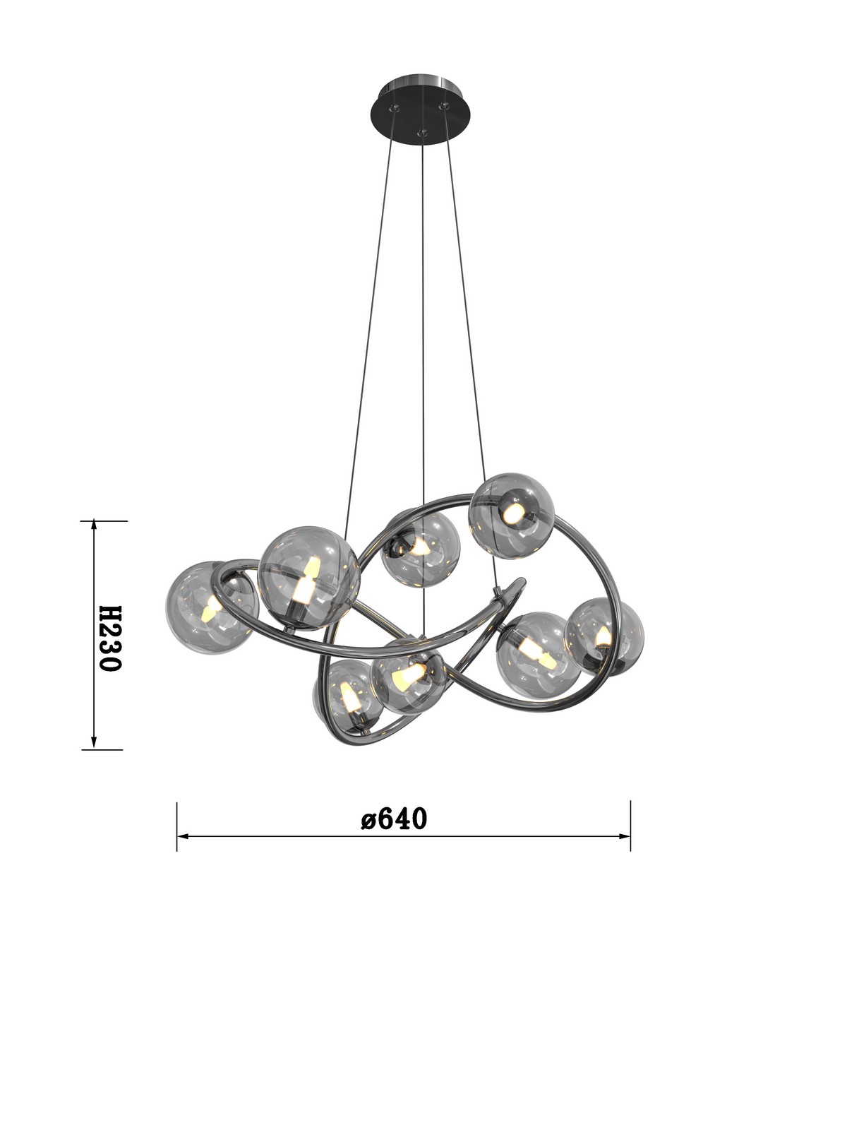 NANCY - Lampa wisząca 8-pł. - 7014-805