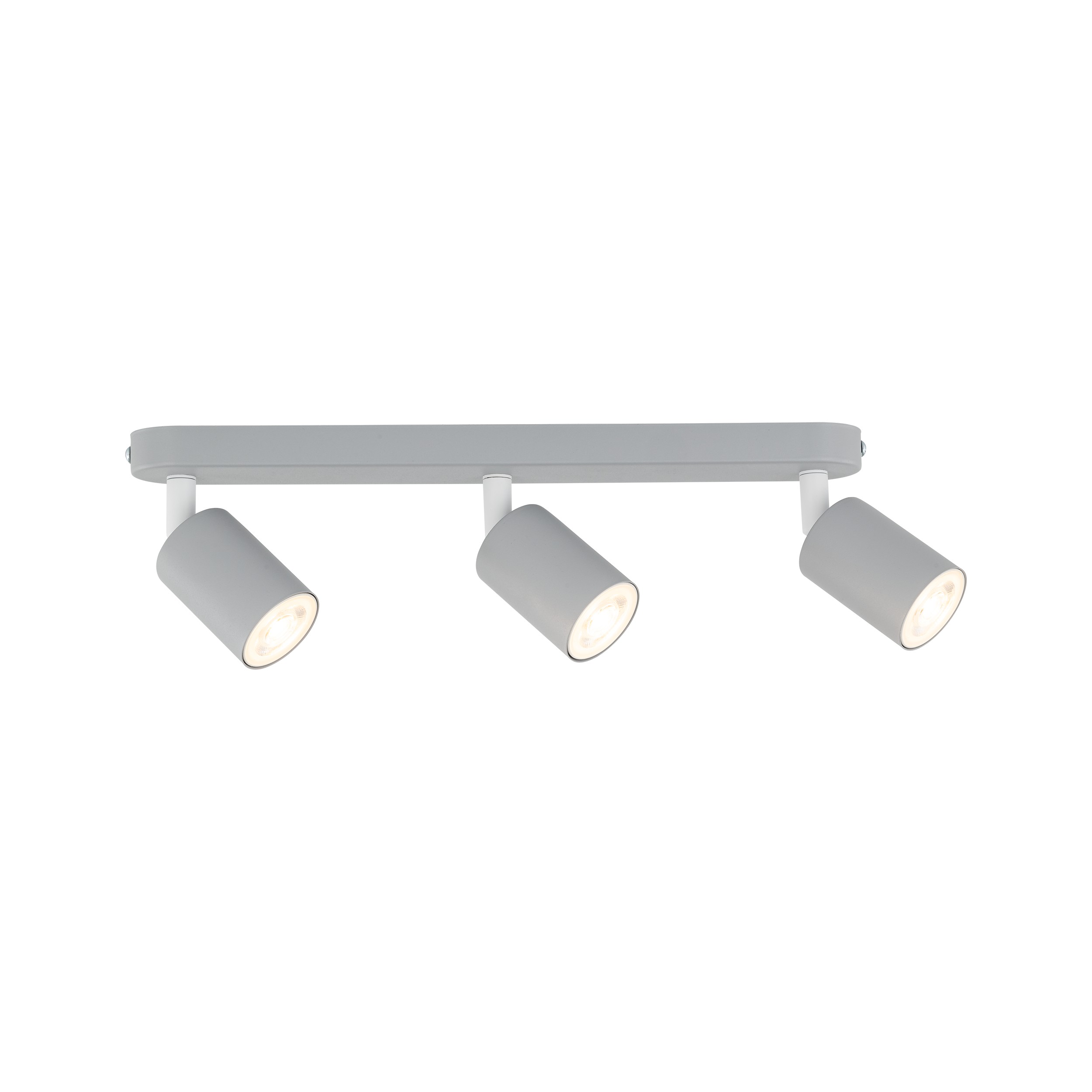 Lampa sufitowa LIVIA szara z białymi elementami regulowana na metalowej listwie 52x17x14cm - TK_10242