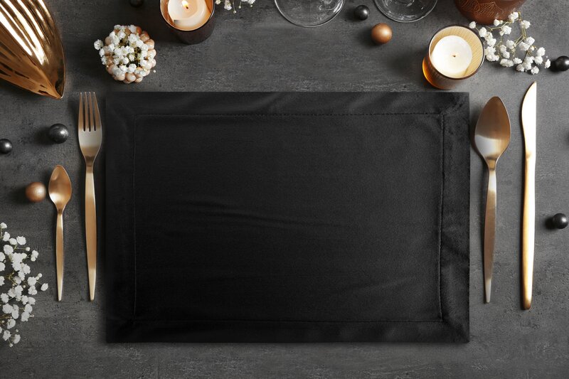 OBRUS MELINDA 85 X 85 CM CZARNY - EU_452205