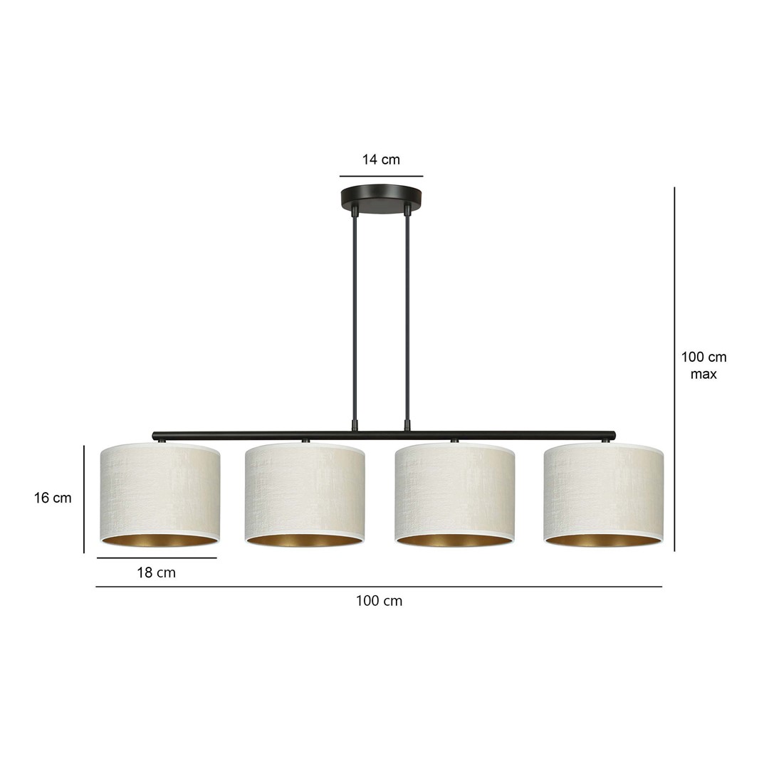 Lampa wisząca HILDE Czarny 1052/4 - 1052/4