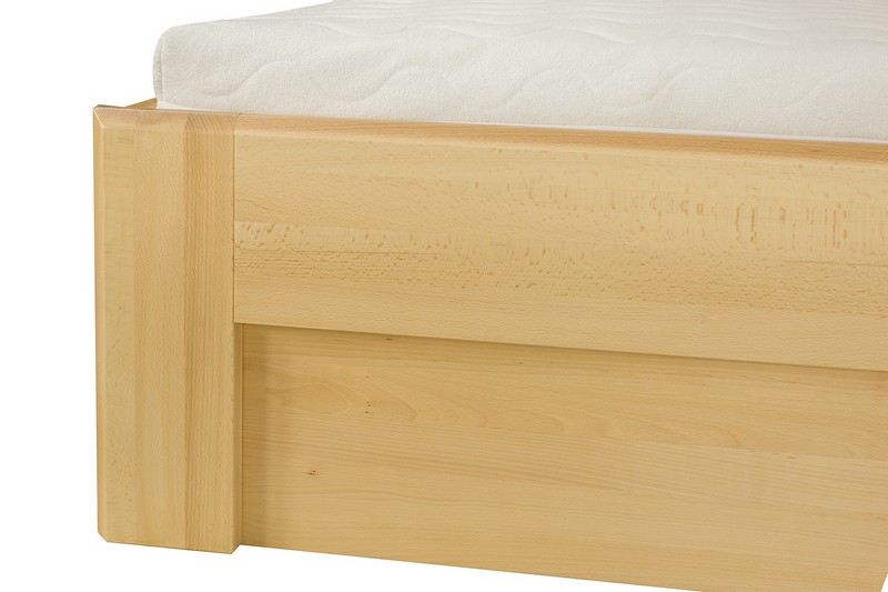 Łóżko bukowe BOX LK111 Cherry 120x200 DREWMAX - 44614