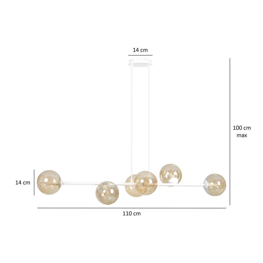 Lampa wisząca ROSSI Biały 879/6 - 879/6
