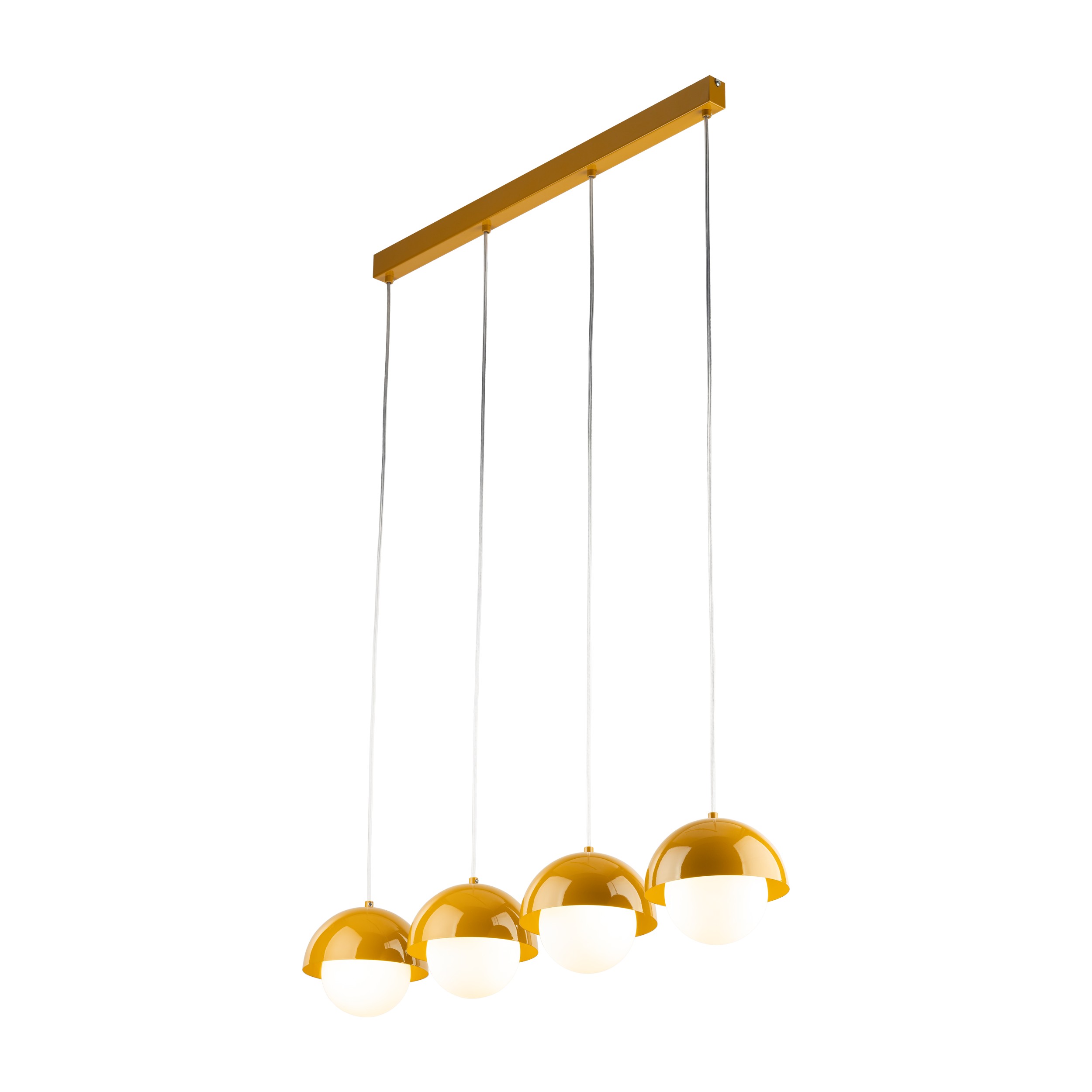 Listwa wisząca BONO żółta błyszcząca na metalowej listwie 120x100x17cm - TK_10267