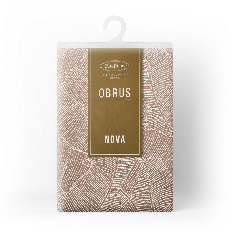 OBRUS ISLA 140 X 220 CM CIEMNOBEŻOWY - EU_440383