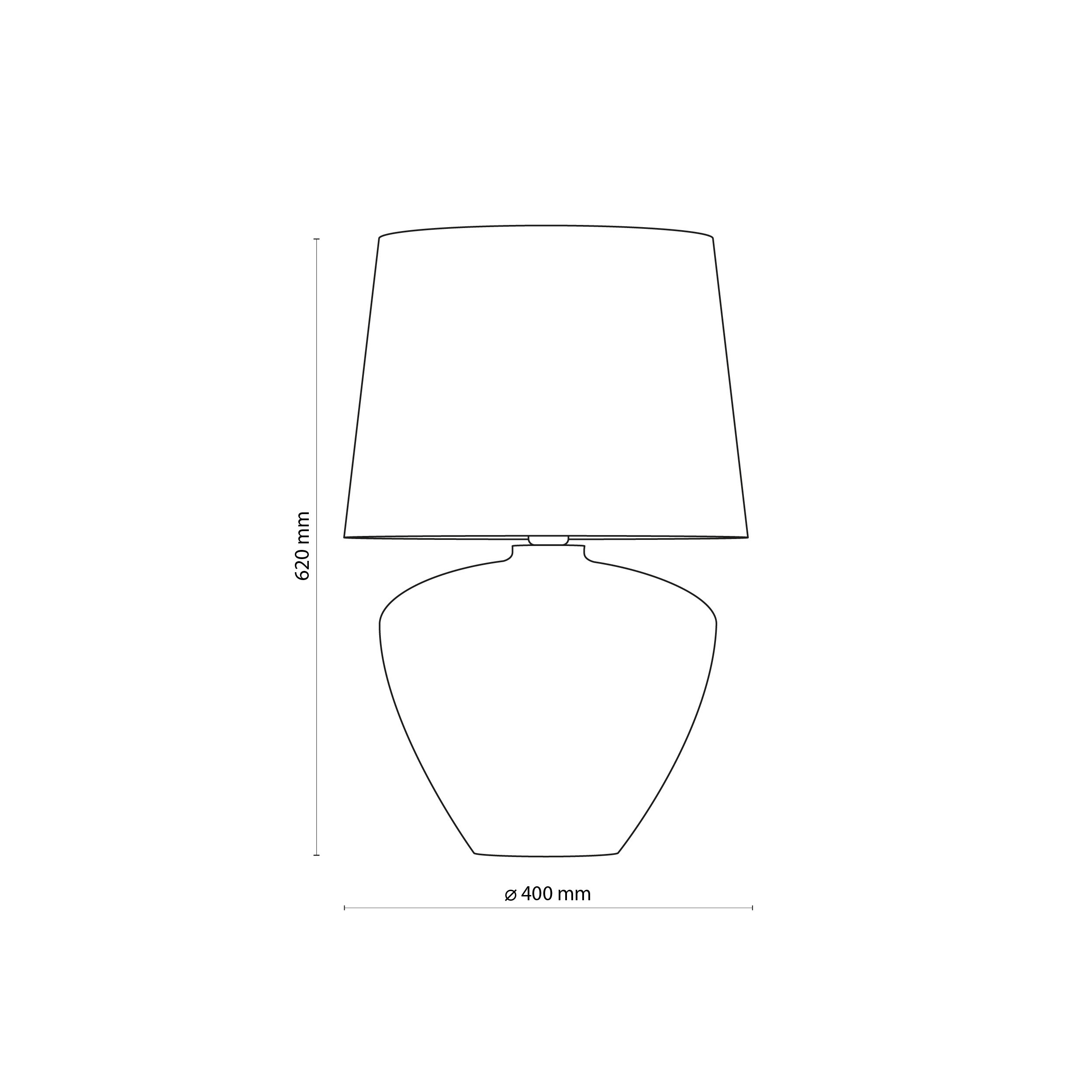 Lampka nocna FIORD czarna ceramiczna podstawa 62x40cm - TK_5463