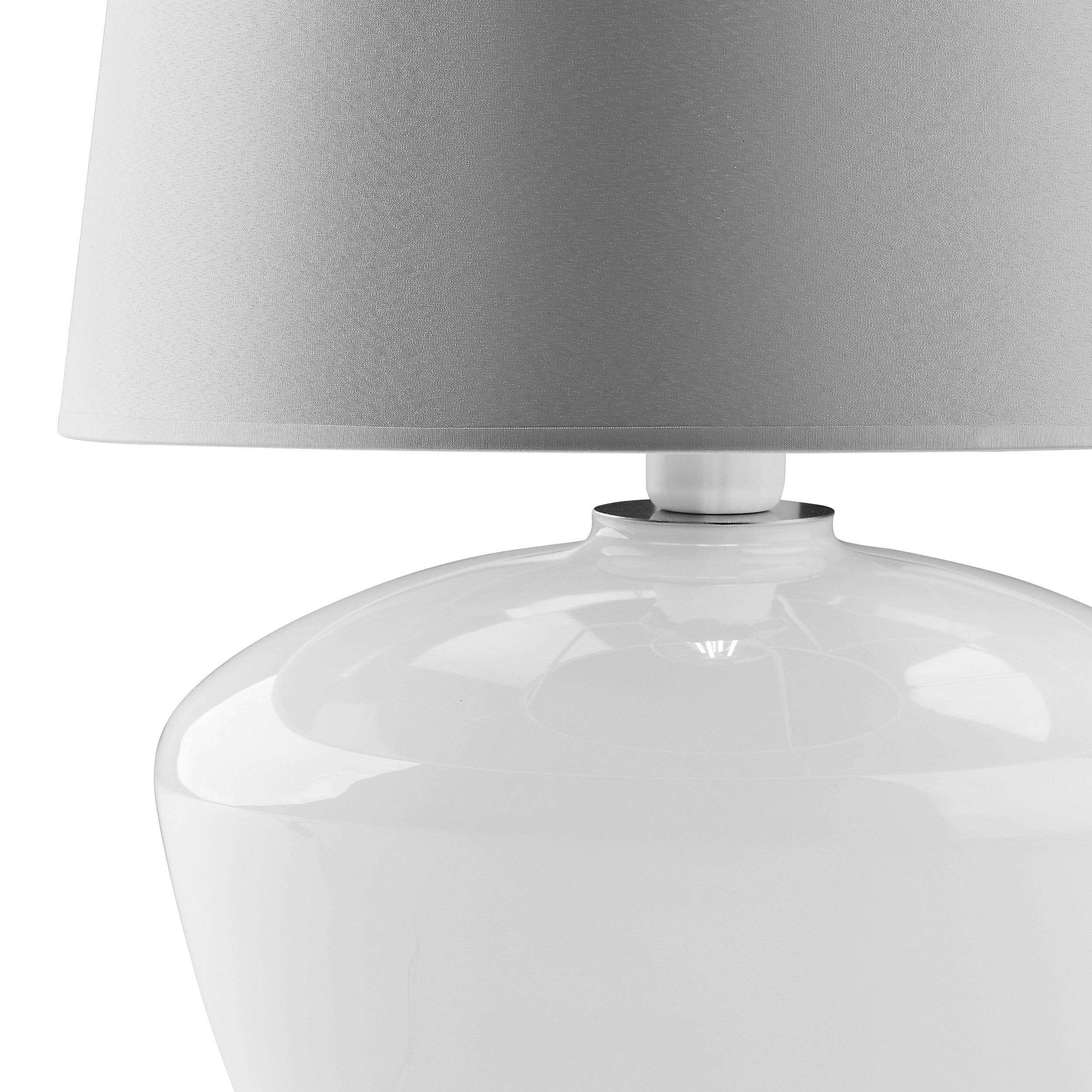 Lampka nocna FIORD biała z szarym kloszem 62x40cm - TK_5248