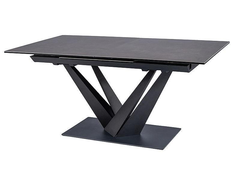 Stół rozkładany SORENTO CERAMIC efekt marmuru/czarny mat 90x160(220) SIGNAL